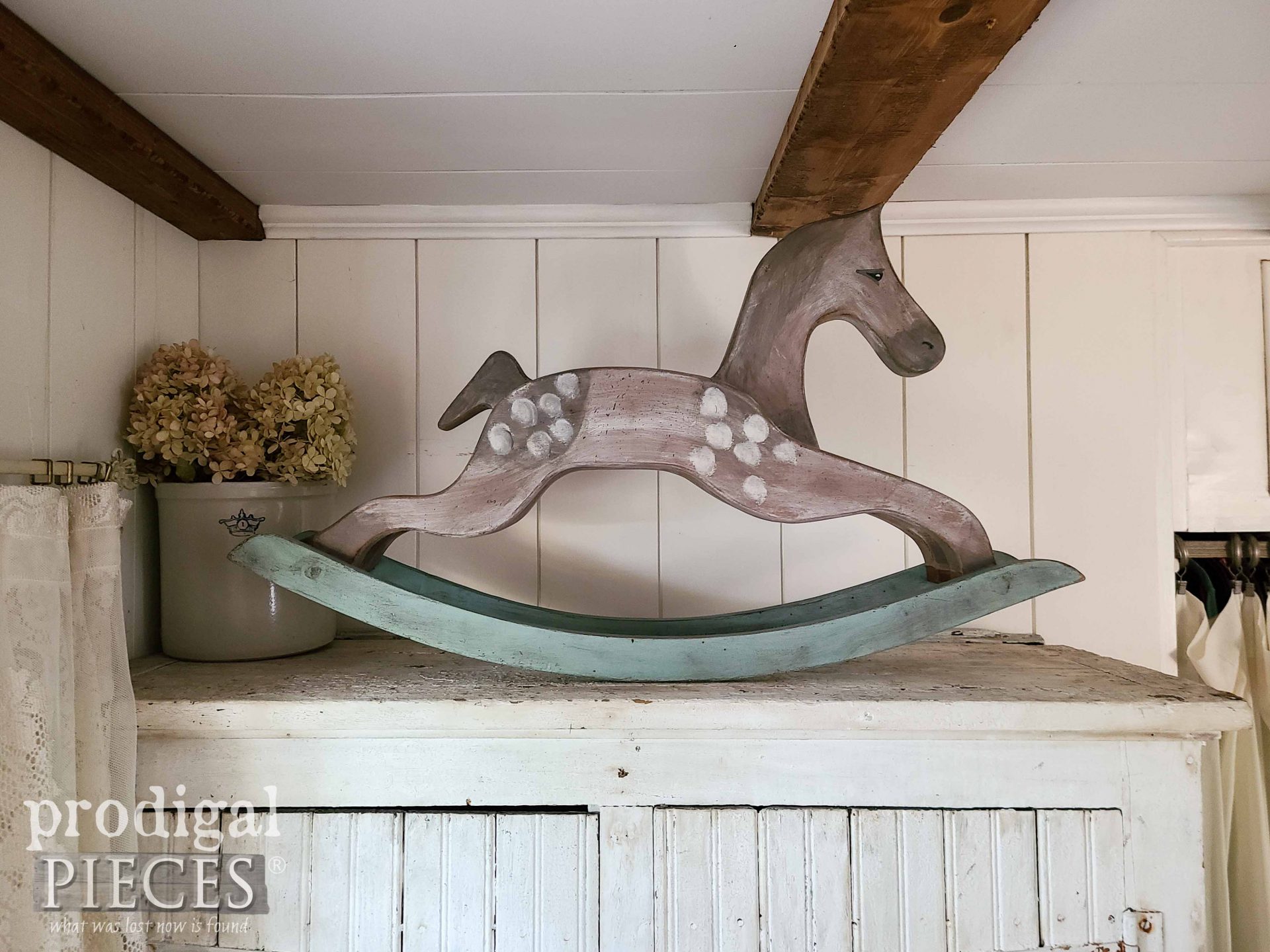 Handmade Antique Rocking Horse by Larissa of Prodigal Pieces | prodigalpieces.com #prodigalpieces #horse #diy #home #farmhouse