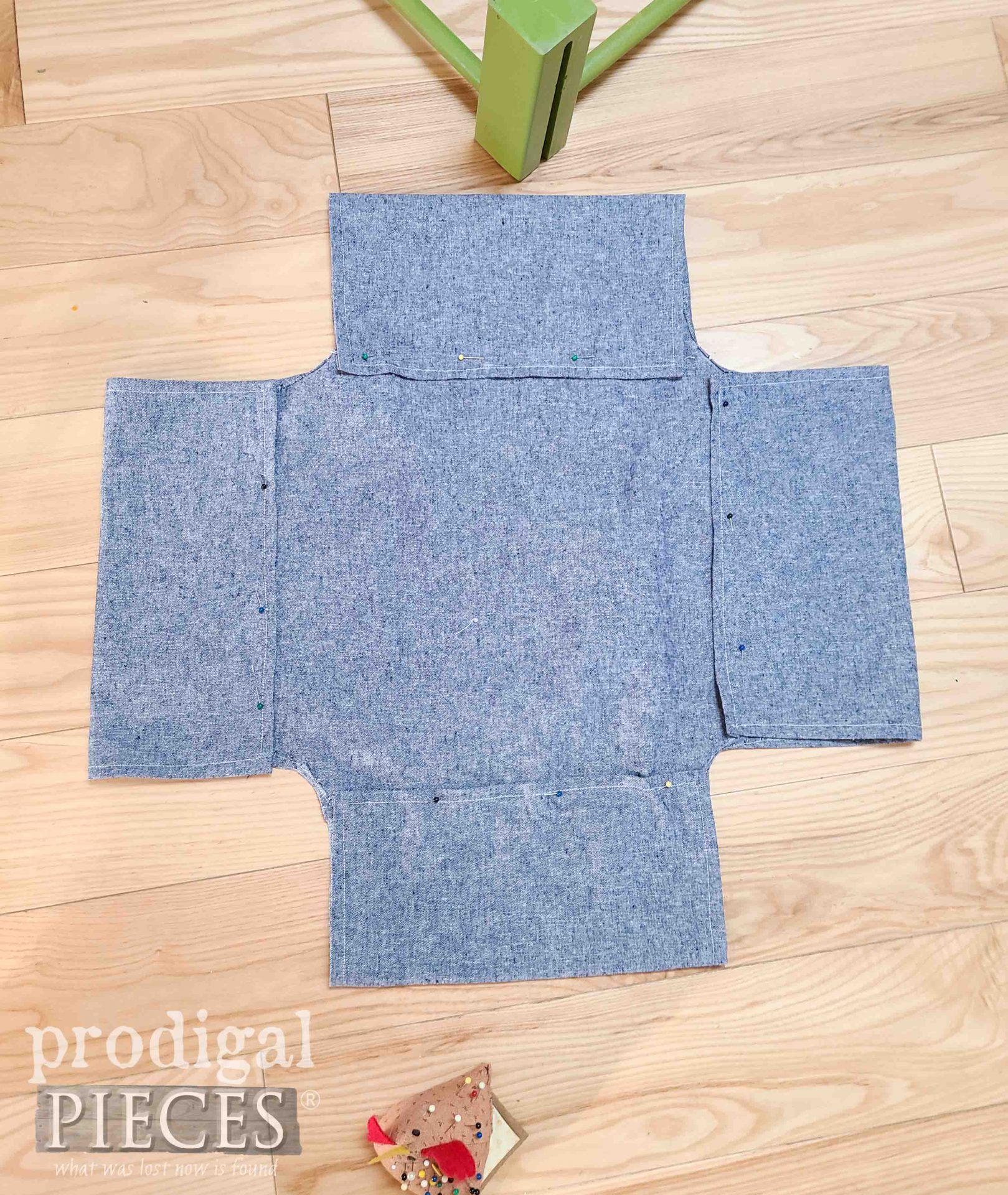 Pinned and Prepped for Sewing Cot | prodigalpieces.com