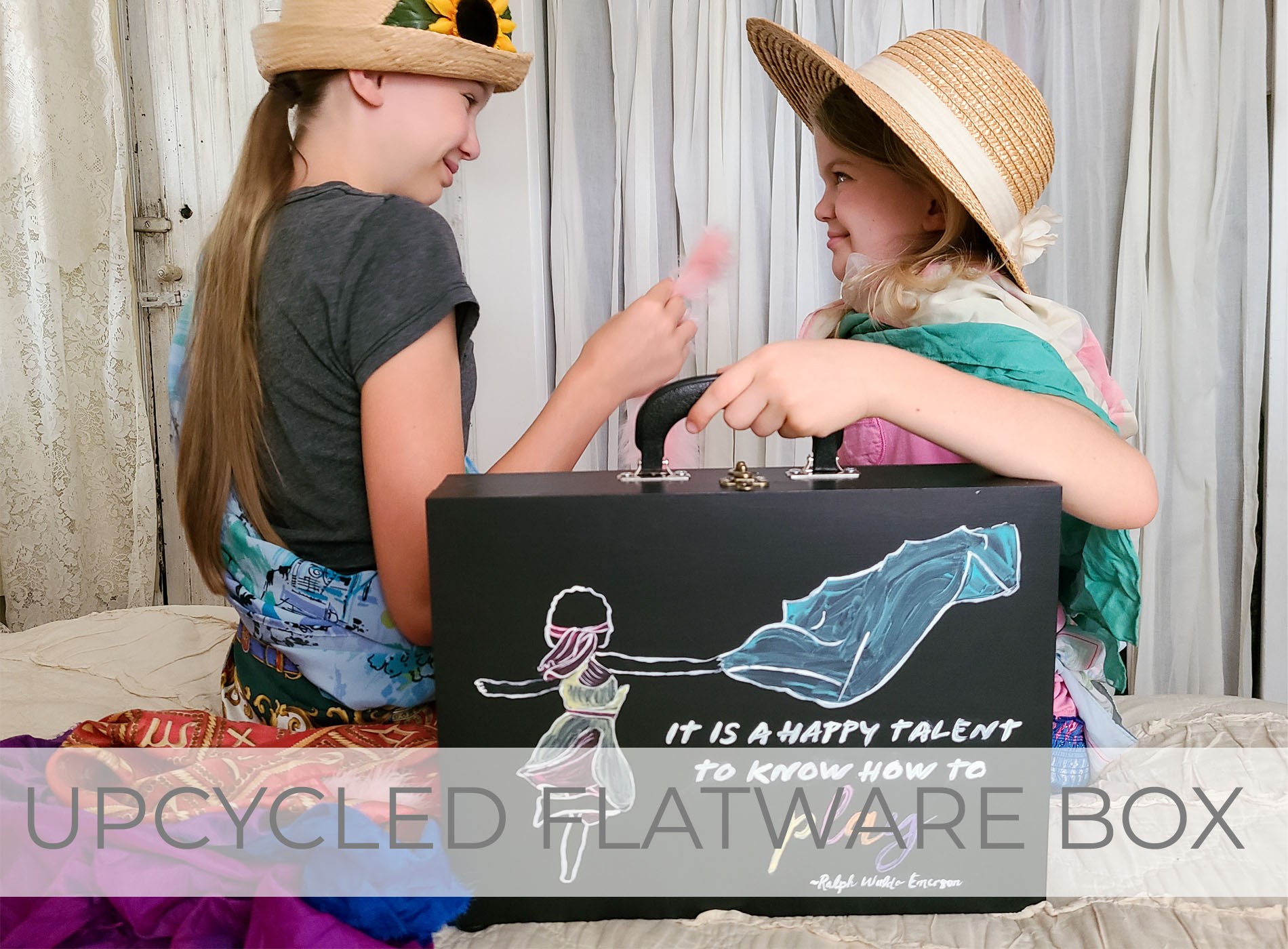 Pretend Play Dress-Up Box from Upcycled Flatware Box by Larissa of Prodigal Pieces | prodigalpieces.com #prodigalpieces