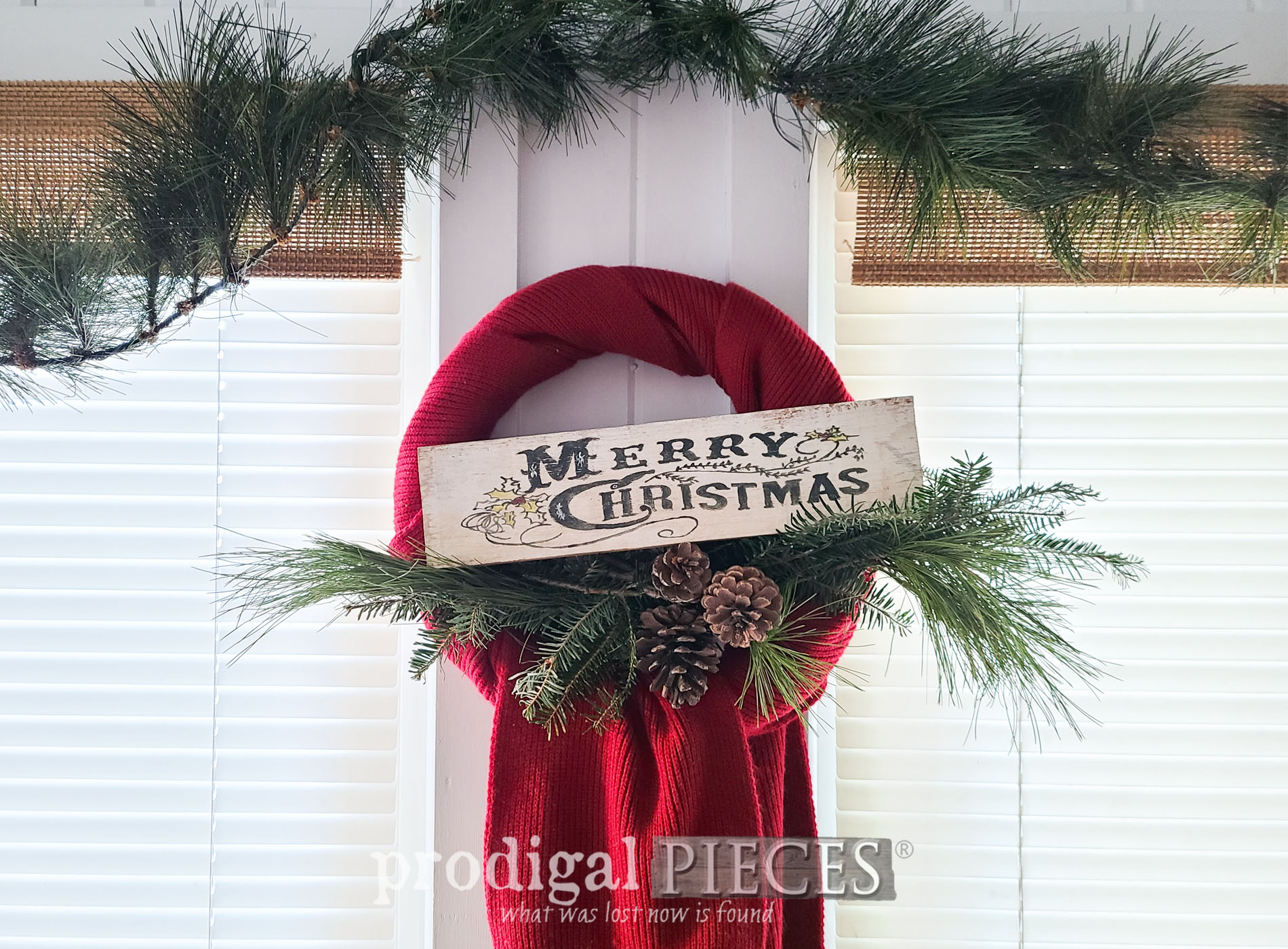 Featured Upycled Scarves Refashioned into Home Decor by Larissa of Prodigal Pieces | prodigalpieces.com #prodigalpieces #christmas #refashion #upcycled #diy