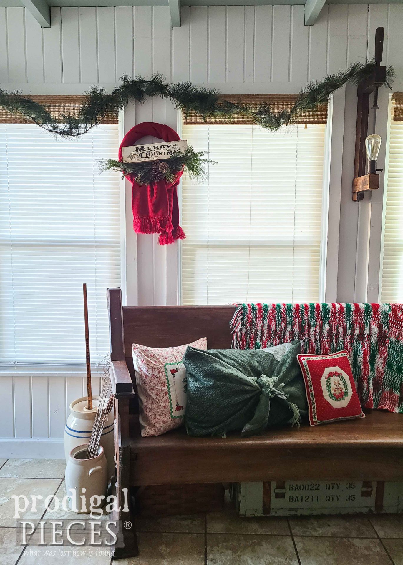 Upcycled Christmas Decor from Refashioned Scarves | A Gift that Keeps on Giving by Larissa of Prodigal Pieces | prodigalpieces.com #prodigalpieces #christmas #upcycled #refashioned #home