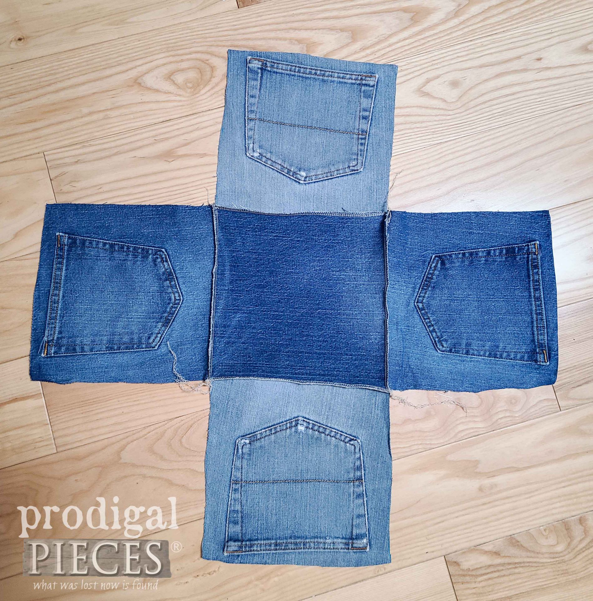 Assembling Upcycled Jean Storage Bucket by Prodigal Pieces | prodigalpieces.com
