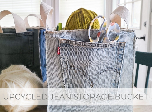 DIY Upcycled Jean Storage Bucket Tutorial by Larissa of Prodigal Pieces | prodigalpieces.com #prodigalpieces