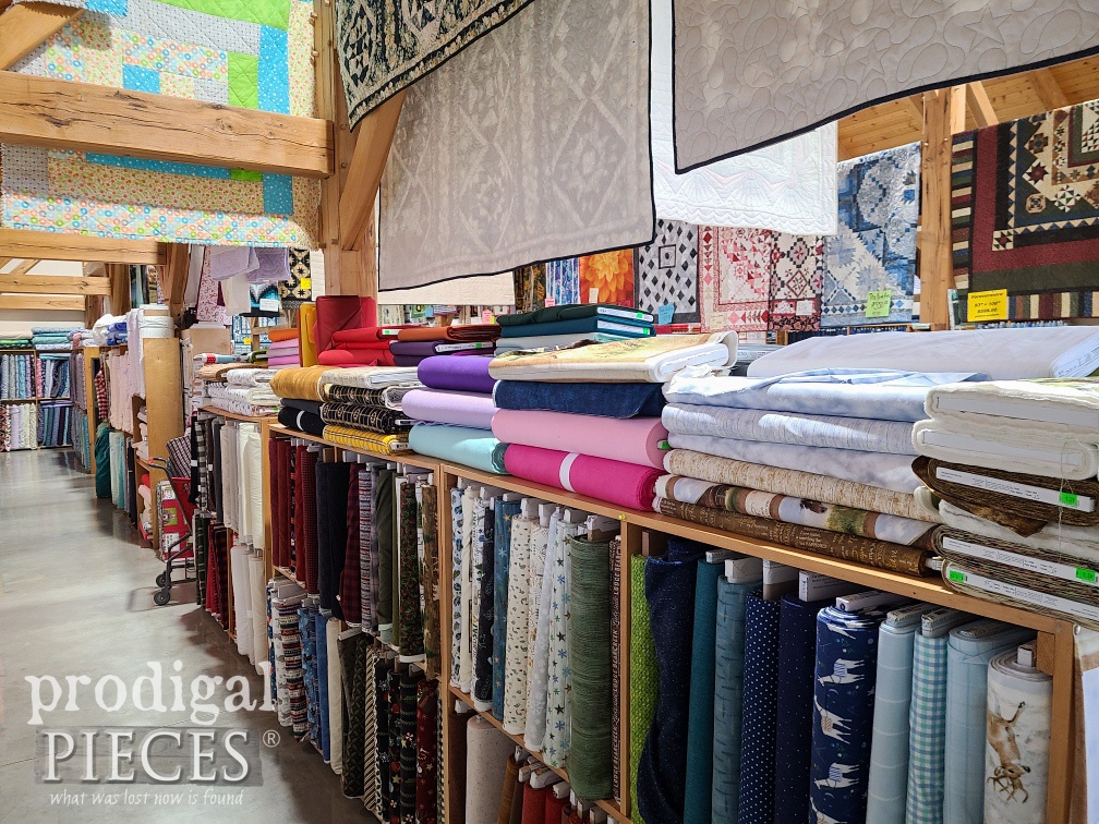 Fabric Selection at Local Fabric Store | prodigalpieces.com
