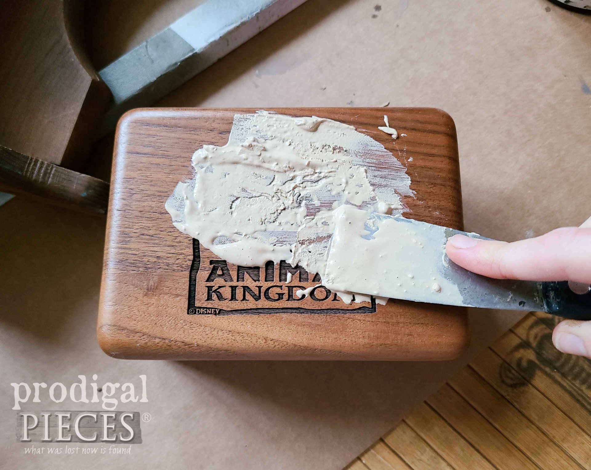 Filling in Wood Putty | prodigalpieces.com