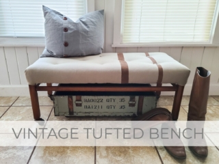 Vintage Tufted Bench Makeover by Larissa of Prodigal Pieces | prodigalpieces.com #prodigalpieces
