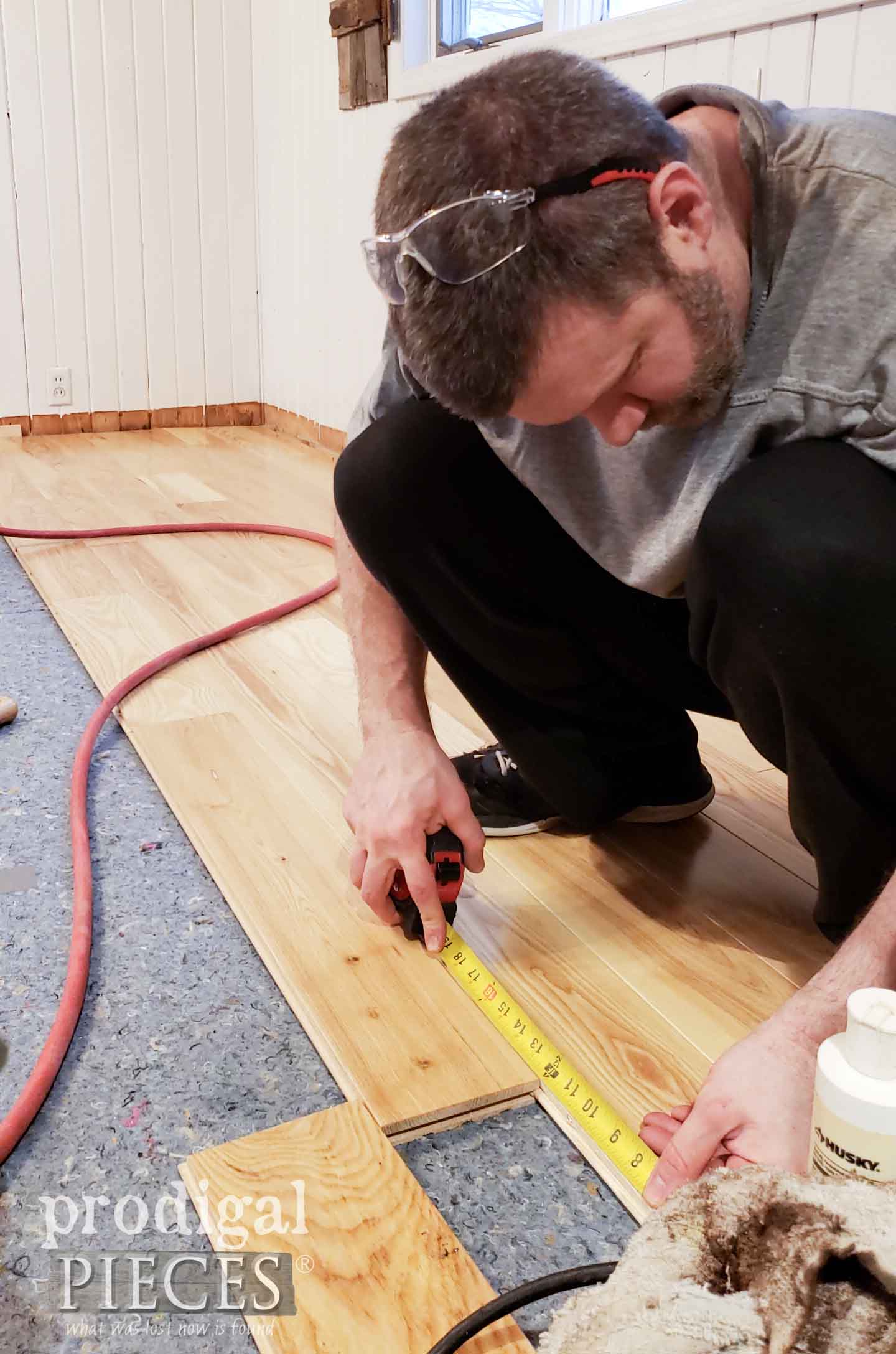 DIY Hardwood Flooring for Farmhouse Family Room Remodel | prodigalpieces.com #prodigalpieces