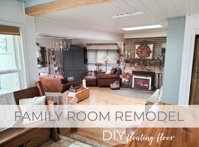 Family Room Remodel with DIY Floating Floor | prodigalpieces.com #prodigalpieces