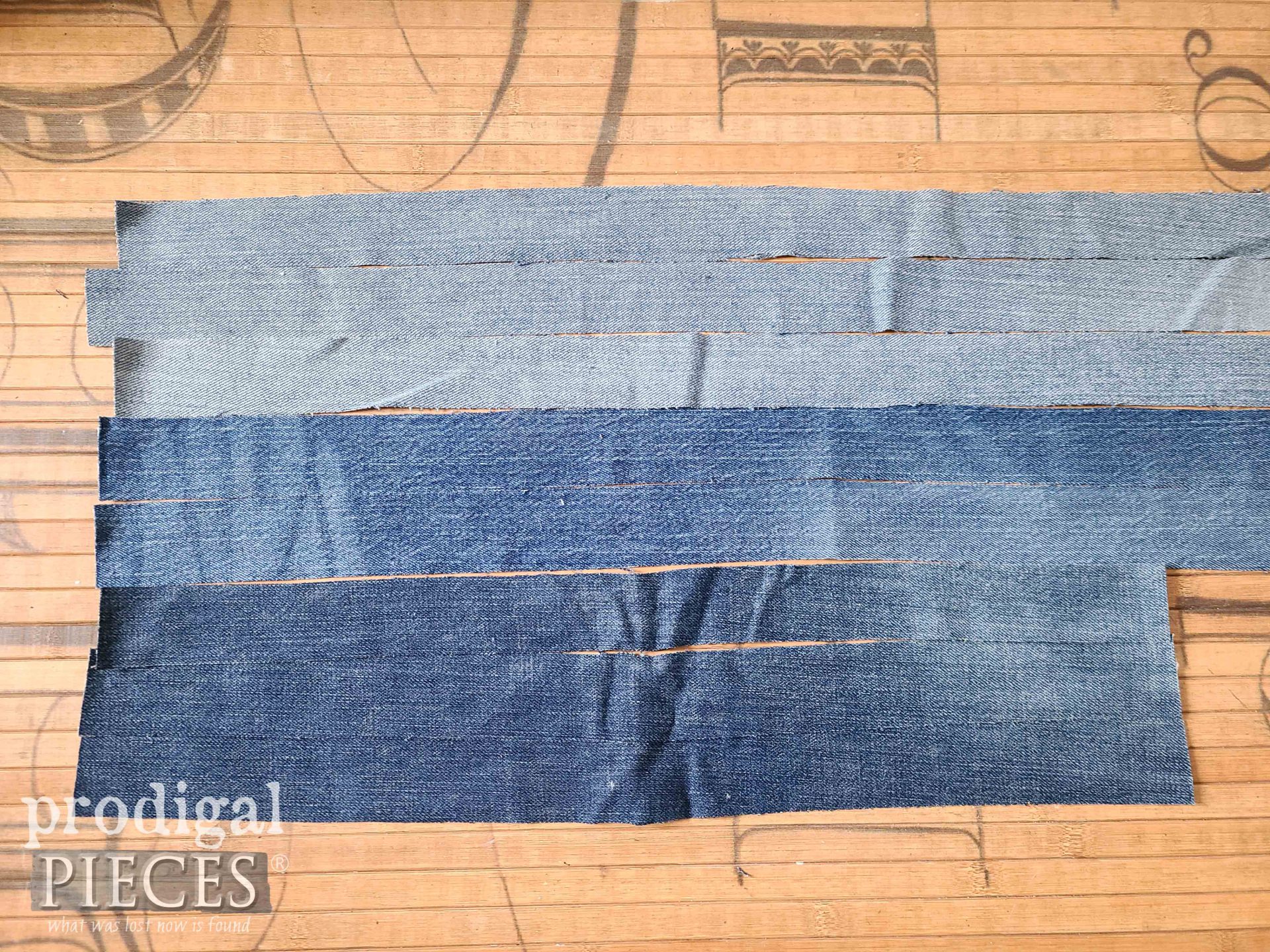 Ombre Jean Strips for DIY Denim Bag | prodigalpieces.com #prodigalpieces
