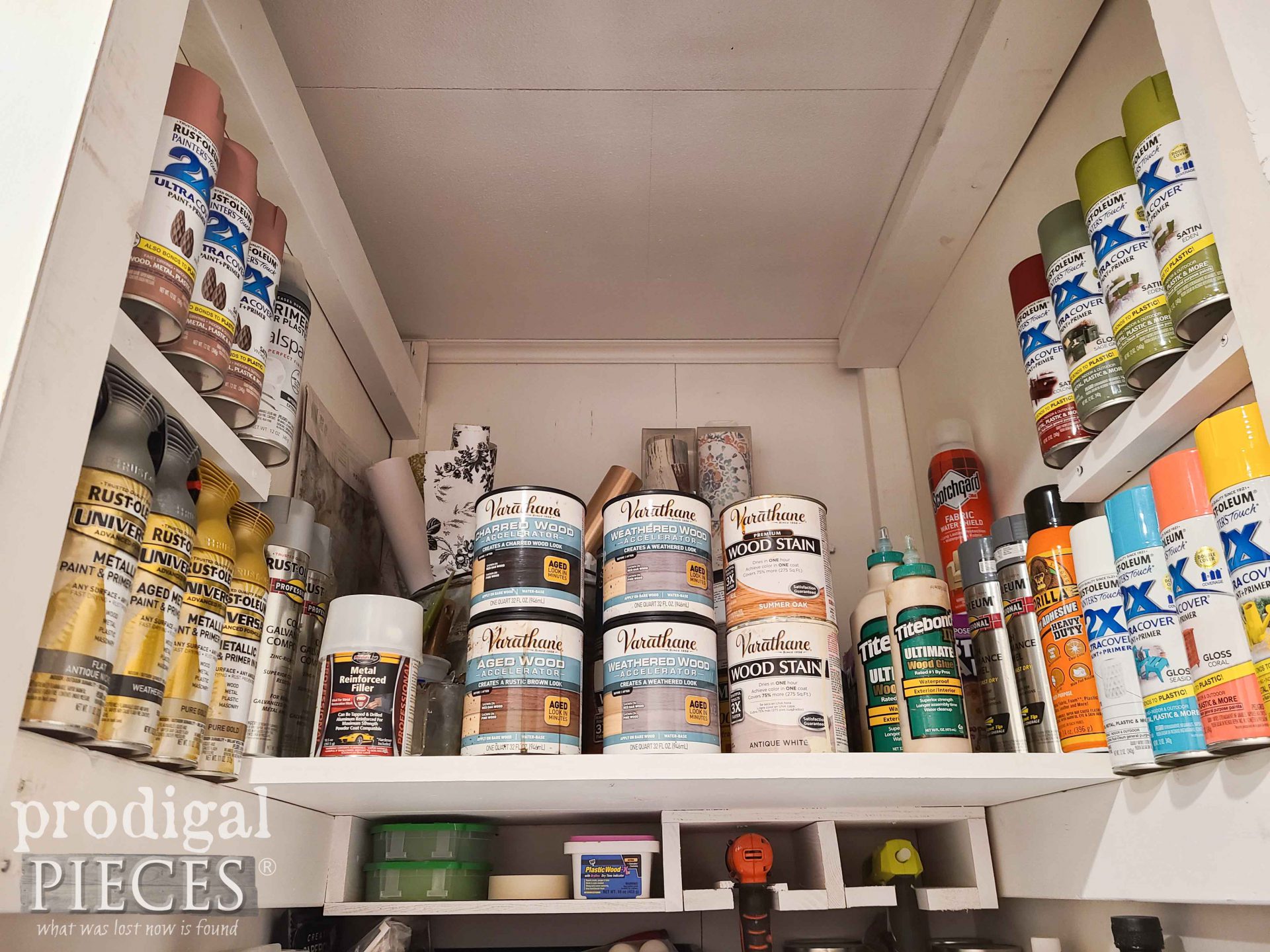 Top View of DIY Paint Closet Update by Larissa of Prodigal Pieces | prodigalpieces.com #prodigalpieces #diy #home #storage