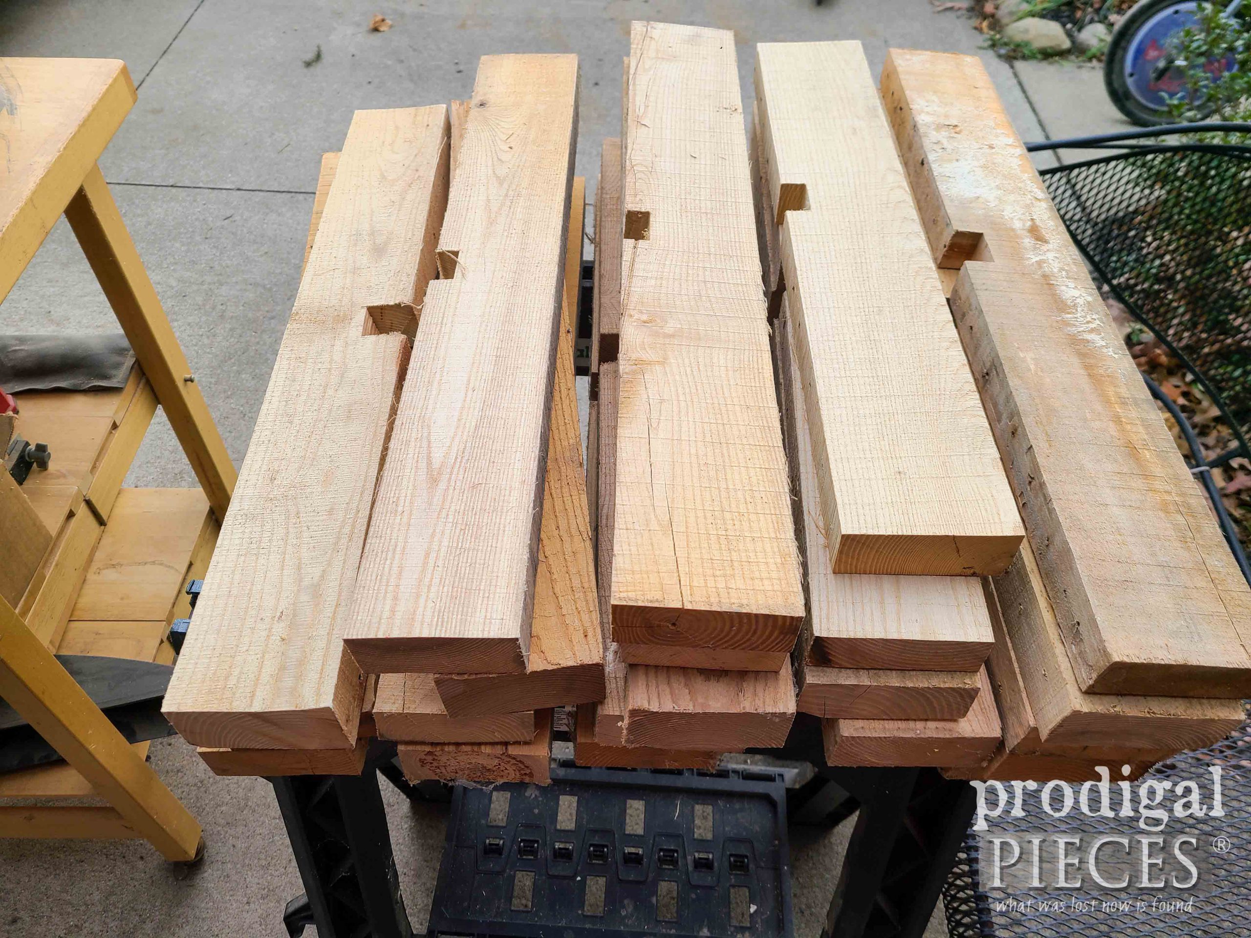 Reclaimed Pallet Wood Before Planing | prodigalpieces.com