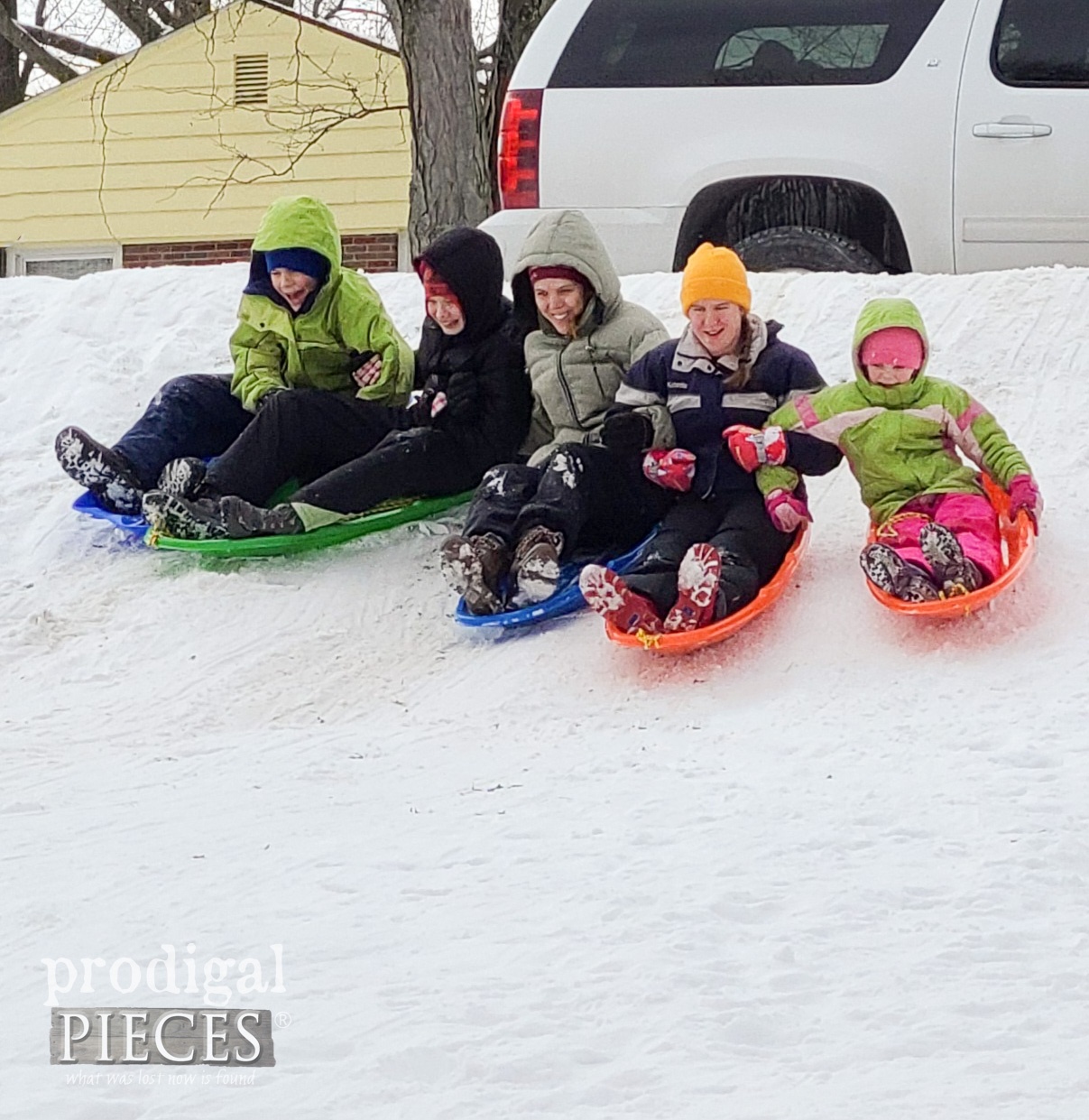 Prodigal Pieces Family Sledding | Planning on an Empty Nest | prodigalpieces.com #prodigalpieces