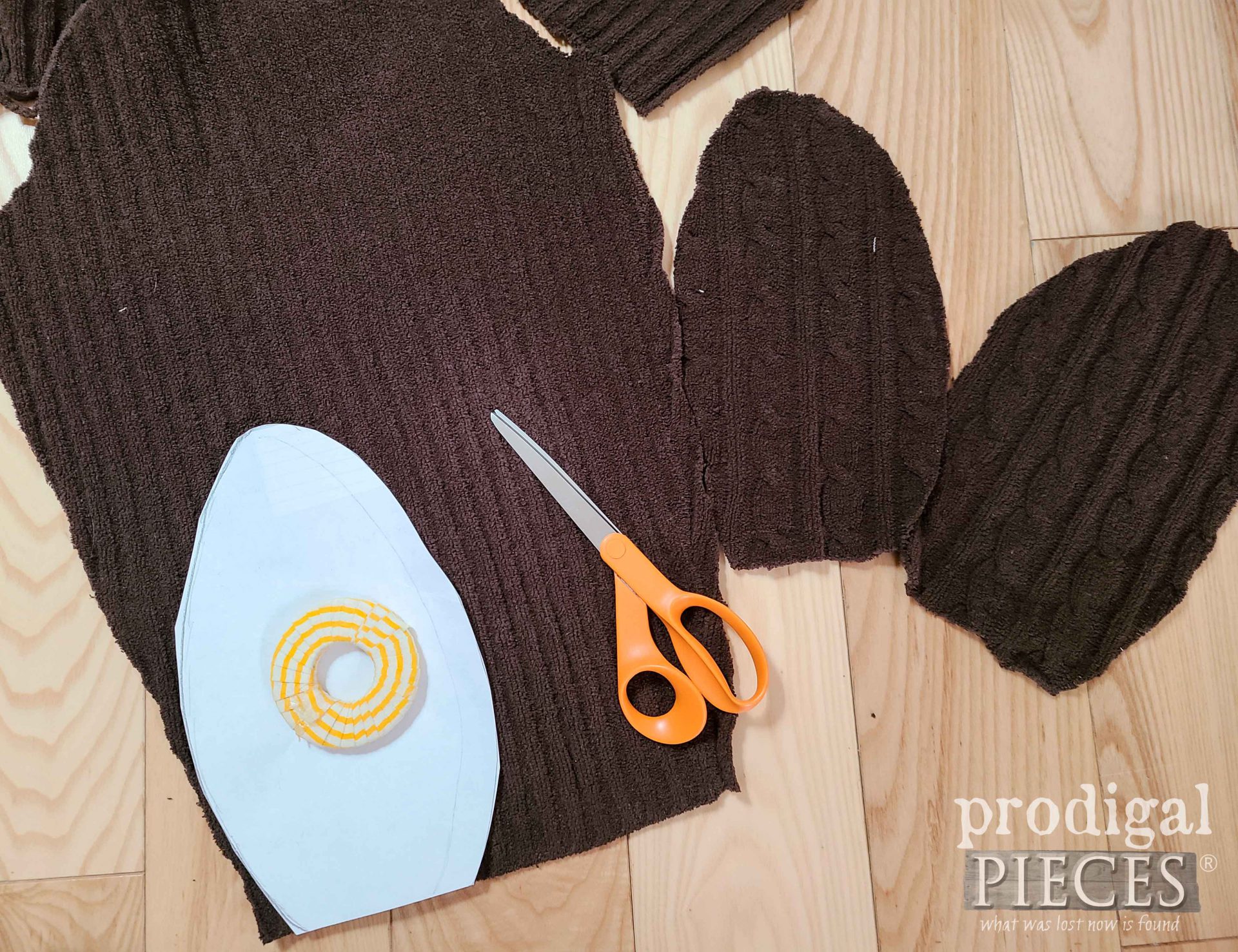 Cutting Sweater for DIY Fabric Mushroom | prodigalpieces.com #prodigalpieces #sewing #refashion
