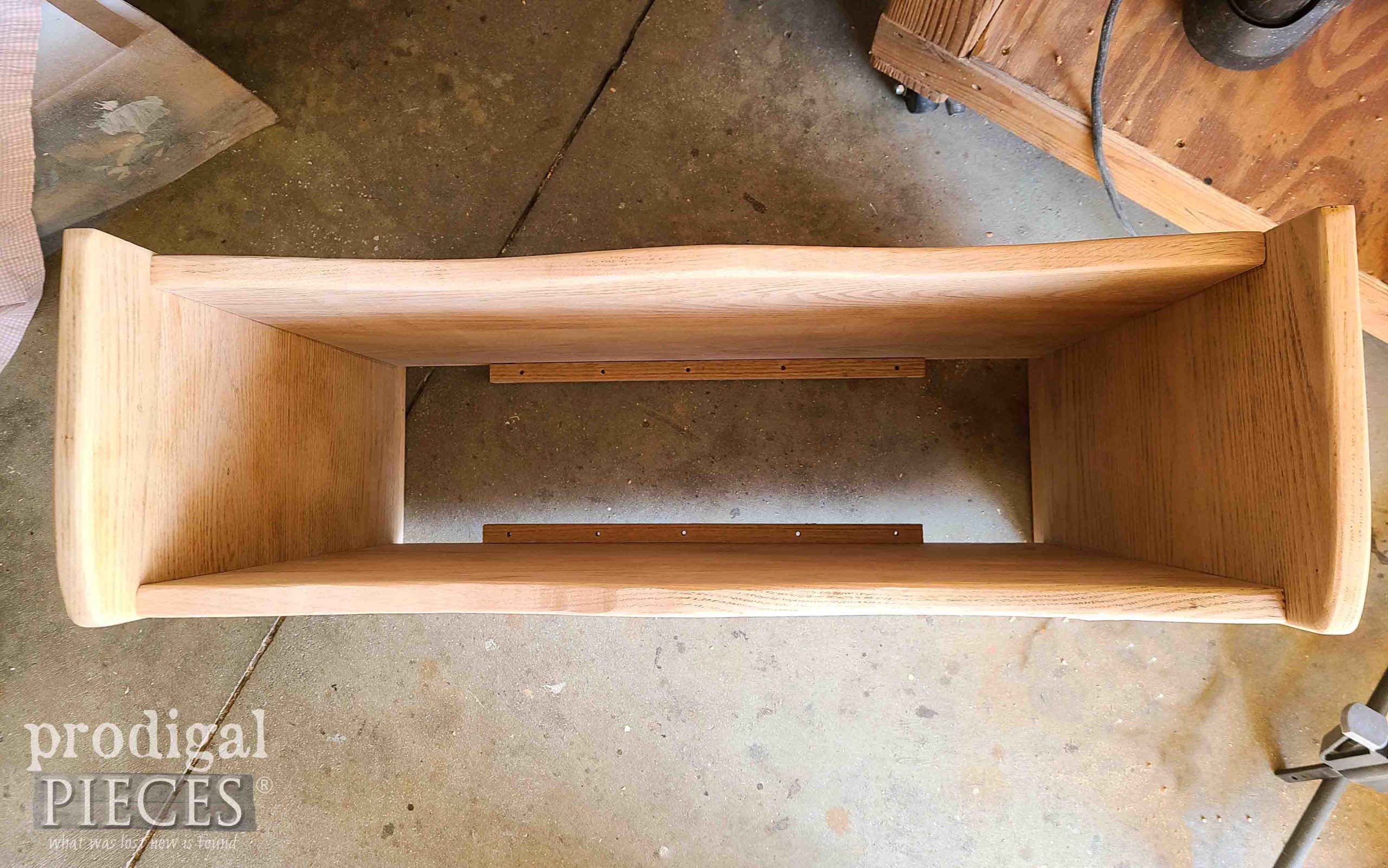 Open Bottom White Oak Stand from Broken Cradle Upcycled | prodigalpieces.com #prodigalpieces