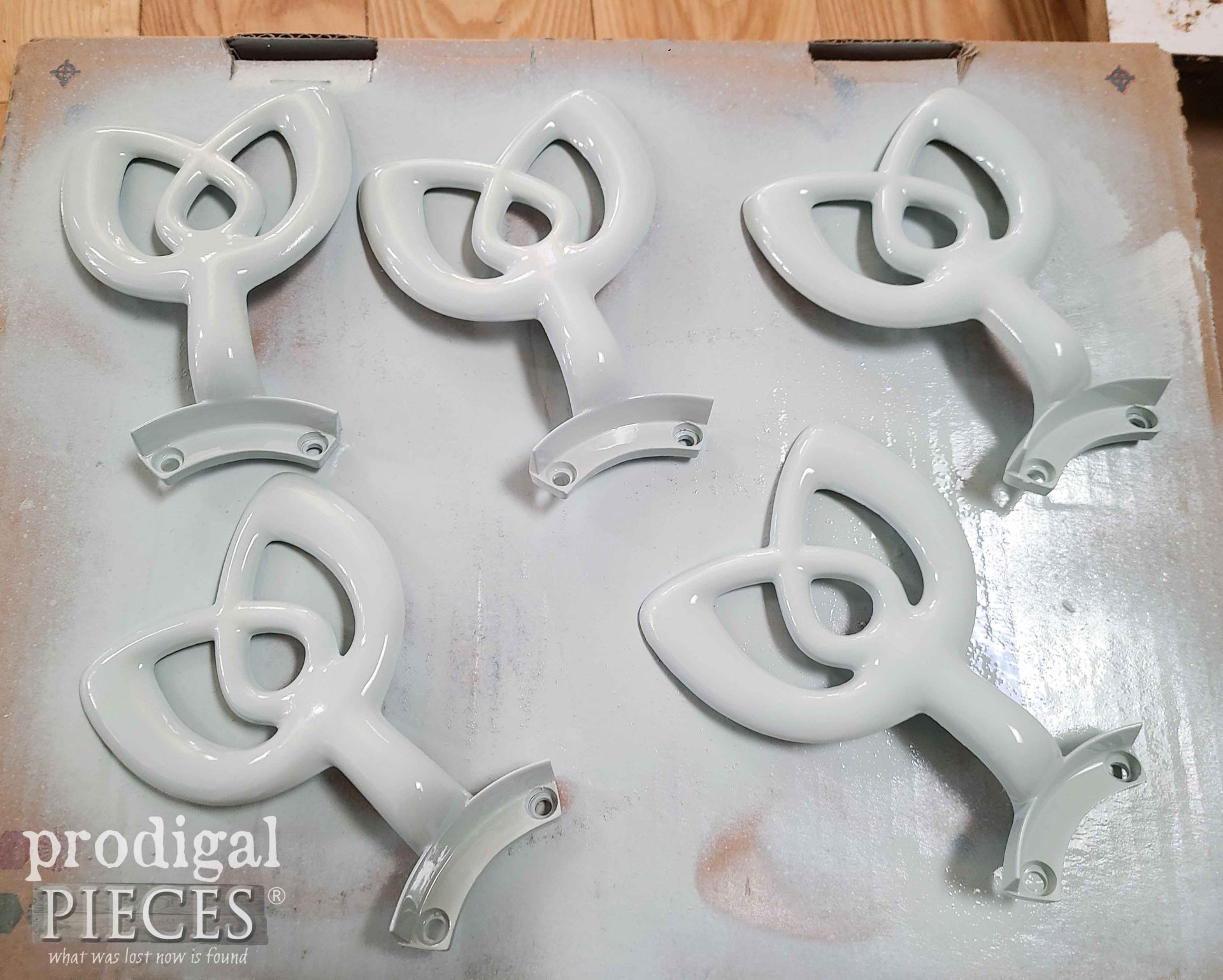 Spray Painted Upcycled Ceiling Fan Hardware | prodigalpieces.com #prodigalpieces