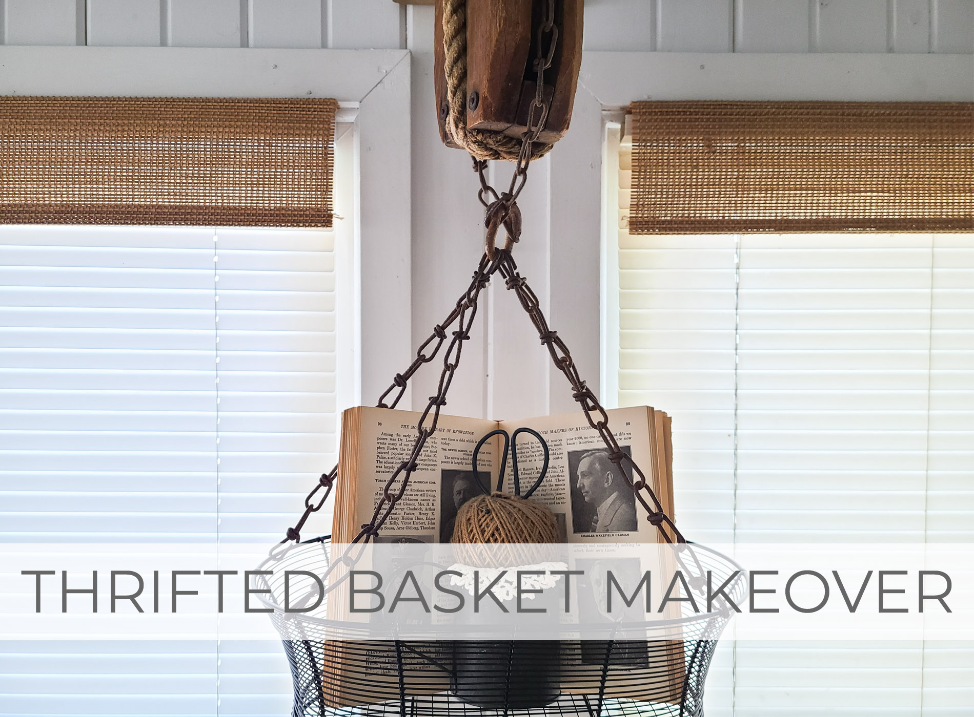 Thrifted Basket Makeover for Farmhouse Decor by Larissa of Prodigal Pieces | prodigalpieces.com #prodigalpieces