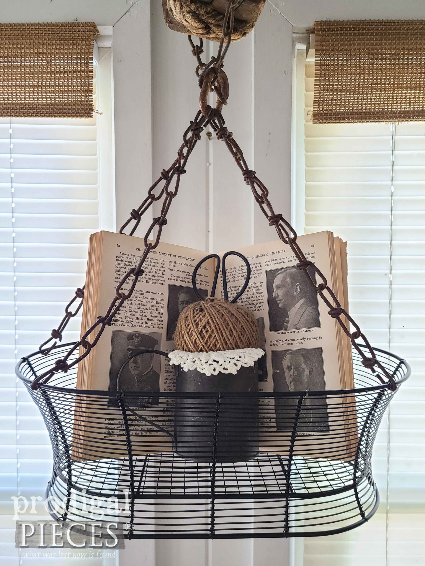 Thrifted Basket Makeover with Farmhouse Style by Larissa of Prodigal Pieces | prodigalpieces.com #prodigalpieces #diy #home #farmhouse #handmade