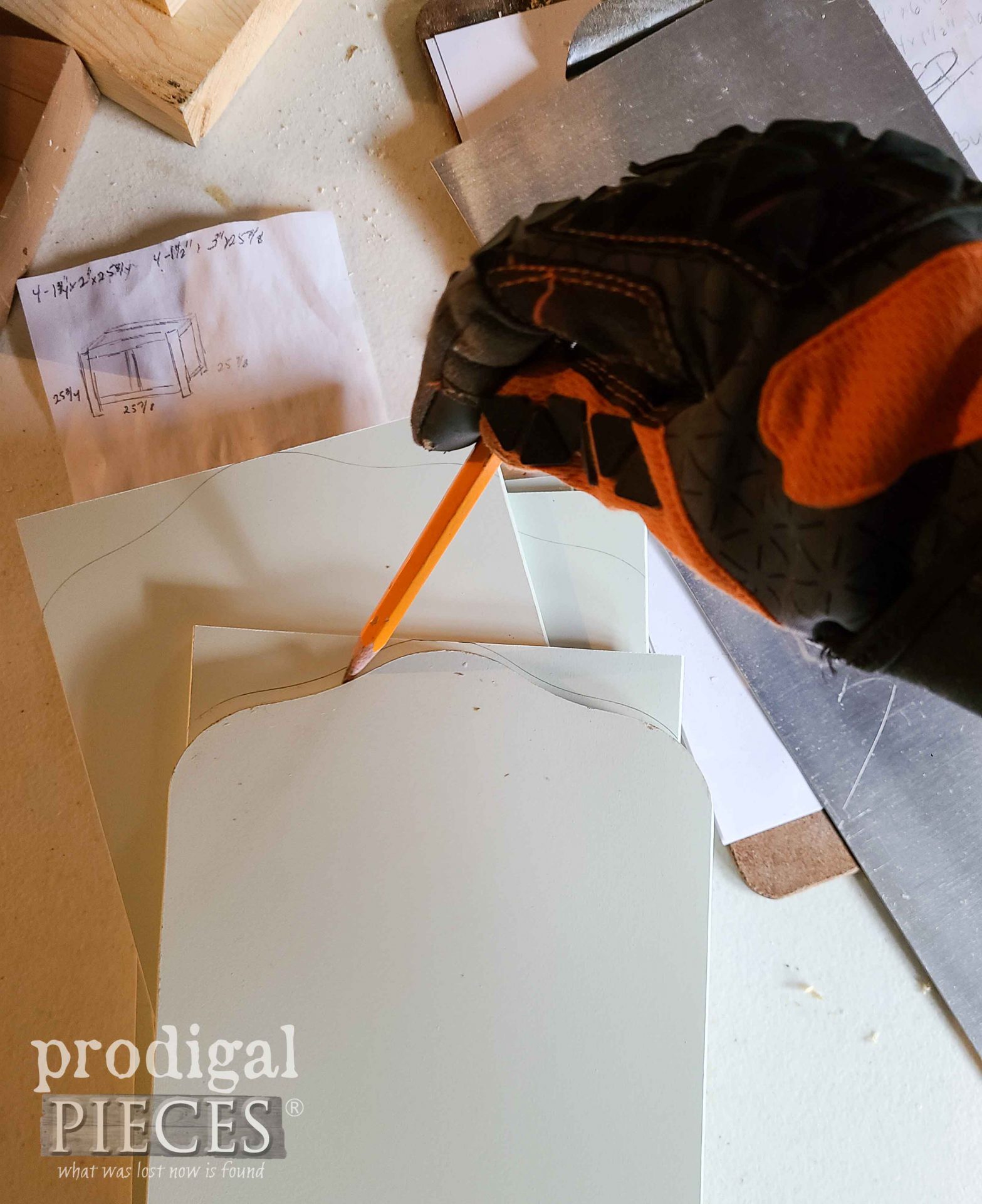 Tracing Fan Blade for Upcycled Ceiling Fan Blade | prodigalpieces.com