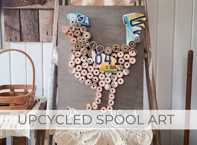 Upcycled Wooden Spool Art by Larissa of Prodigal Pieces | shop.prodigalpieces.com #prodigalpieces