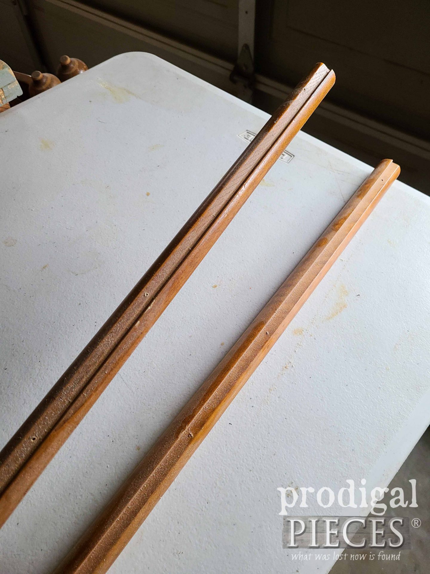 Scrap Bamboo Poles for DIY Concrete Boot Sign | prodigalpieces.com #prodigalpieces