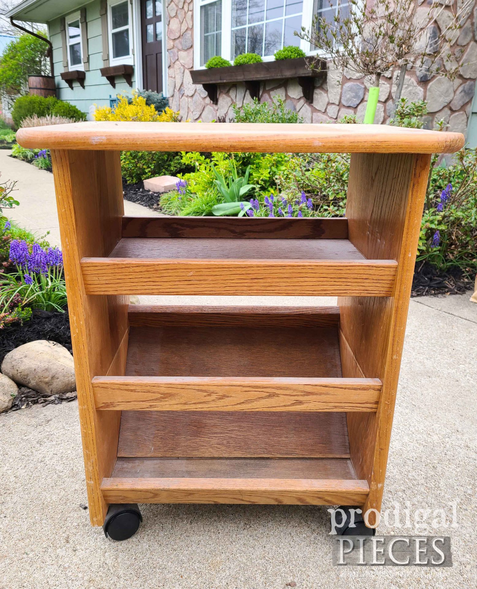 Wooden Cart Before Makeover by Larissa of Prodigal Pieces | prodigalpieces.com