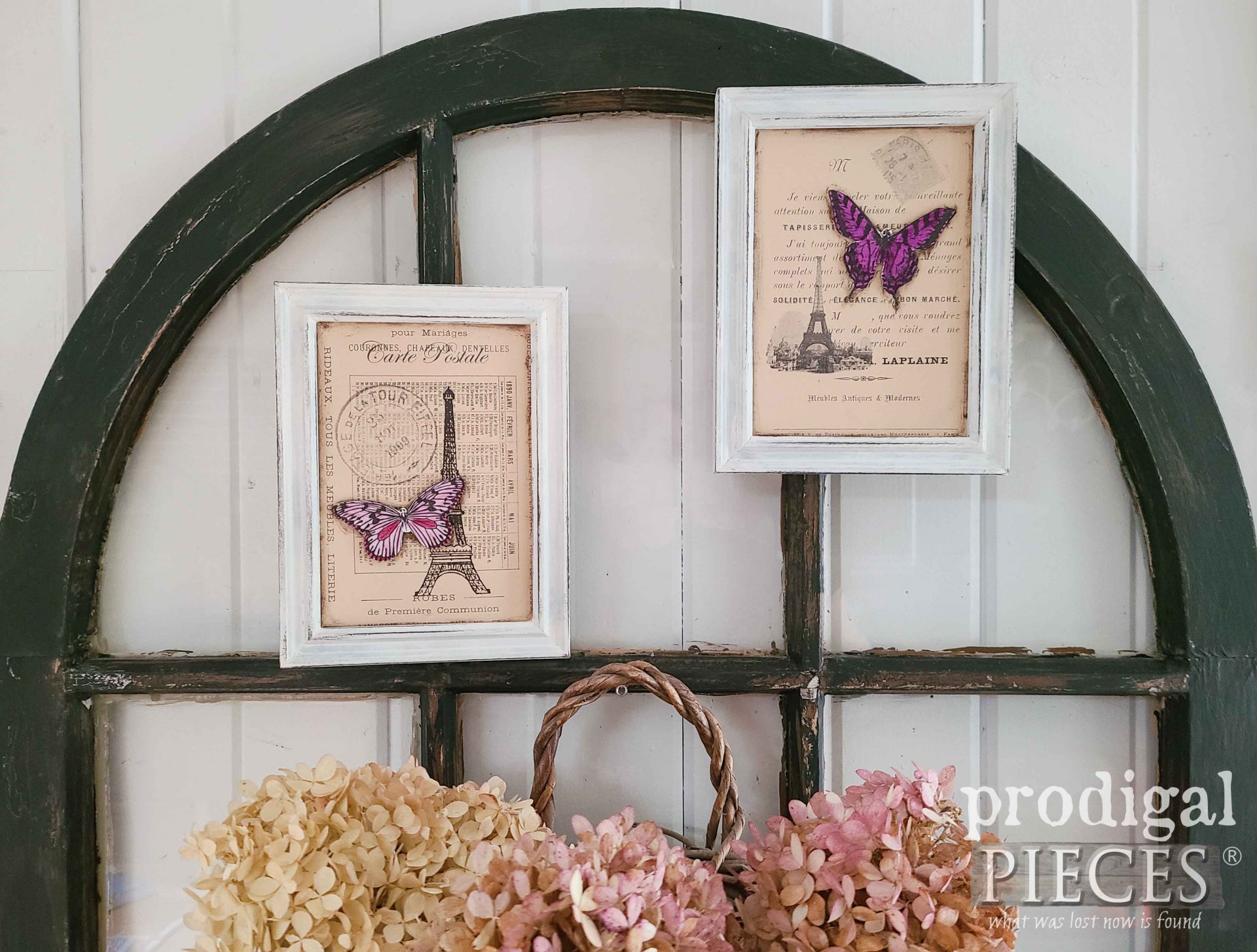 DIY French Butterfly Art from Thrift Store Frames by Larissa of Prodigal Pieces | prodigalpieces.com #prodigalpieces #butterfly #diy #homedecor