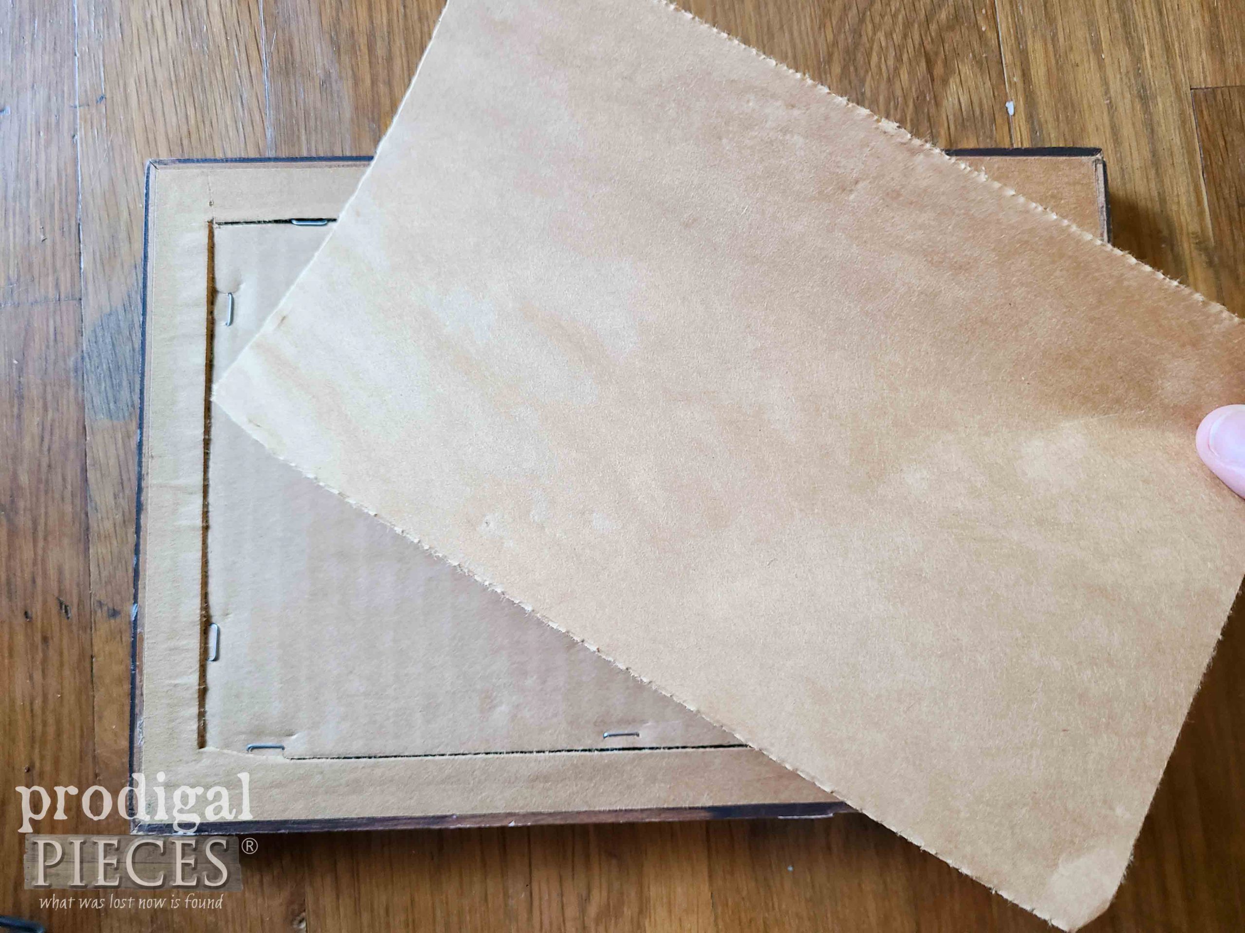 Removing Paper Backing from Thrift Store Frames | prodigalpieces.com