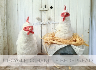 Upcycled Chenille Bedspread into Life-Size Chicken by Larissa of Prodigal Pieces | prodigalpieces.com #prodigalpieces