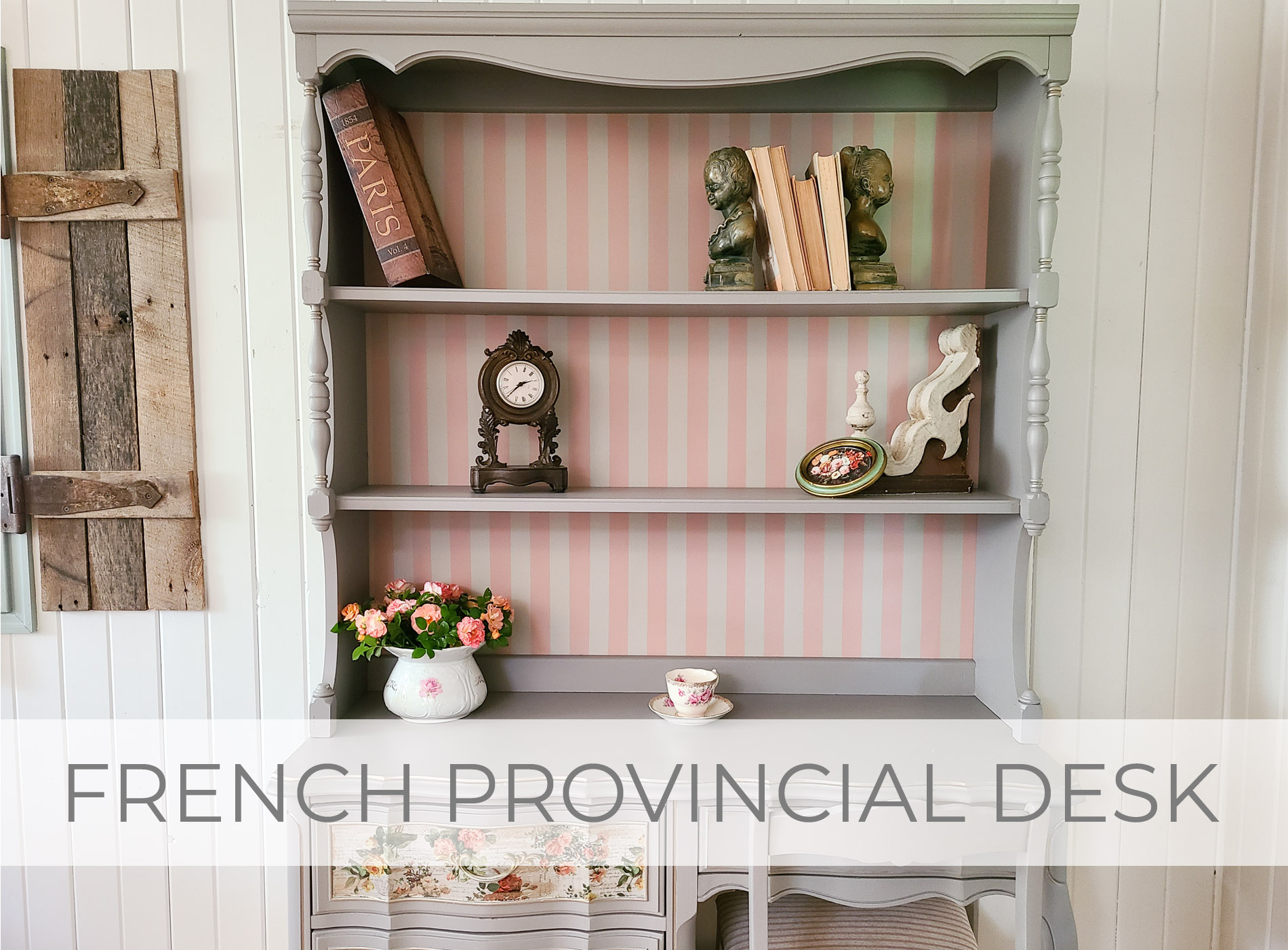 Vintage French Provincial Desk Makeover by Larissa of Prodigal Pieces | prodigalpieces.com #prodigalpieces