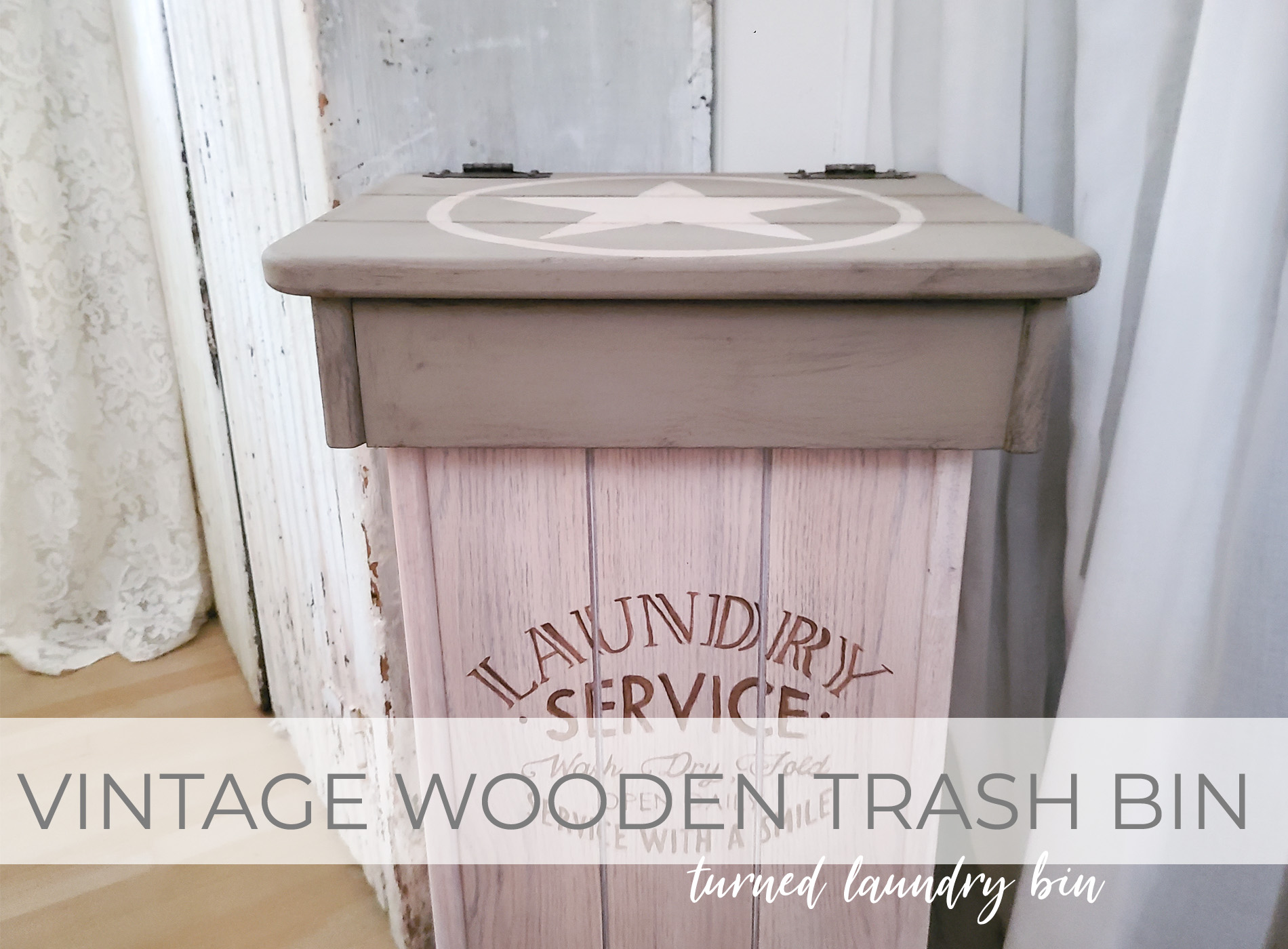 Vintage Wooden Trash Bin Upcycled by Larissa of Prodigal Pieces | prodigalpieces.com #prodigalpieces