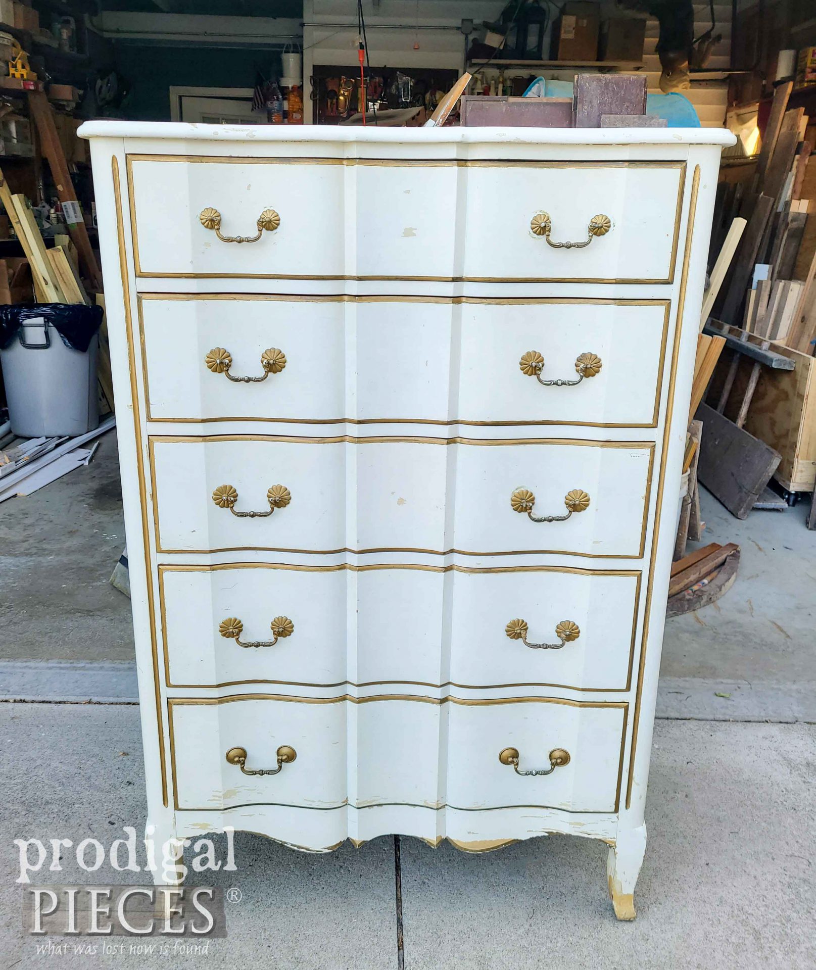 Before of Vintage French Provinical Chest of Drawers | prodigalpieces.com #prodigalpieces