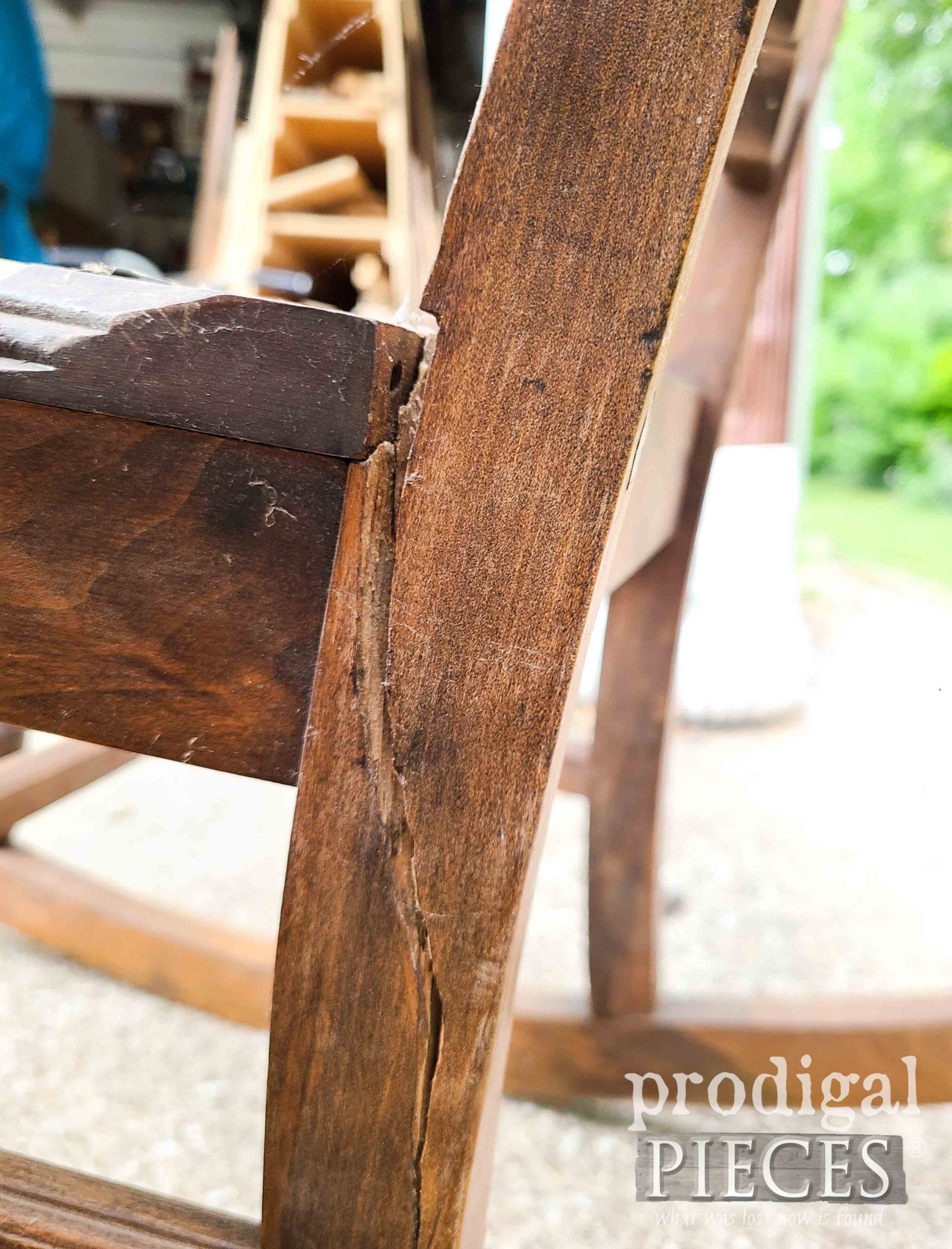 Broken Rocking Chair Back Rest | prodigalpieces.com #prodigalpieces