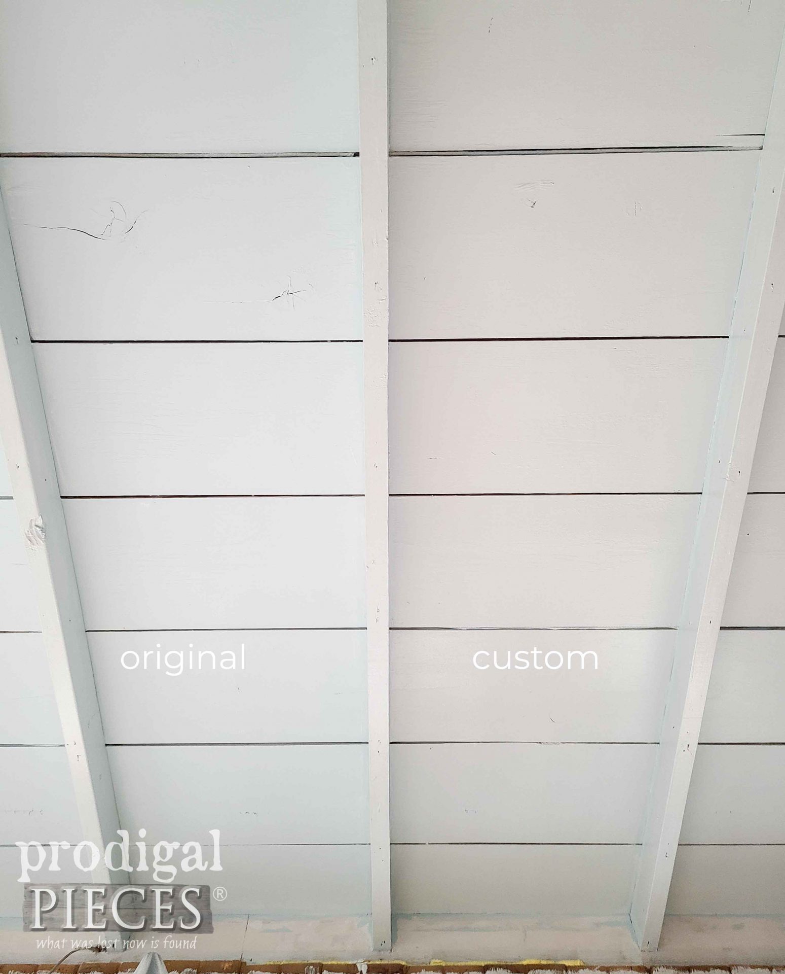 Custom Mixed Dining Room Ceiling Paint Color by Larissa of Prodigal Pieces | prodigalpieces.com #prodigalpieces