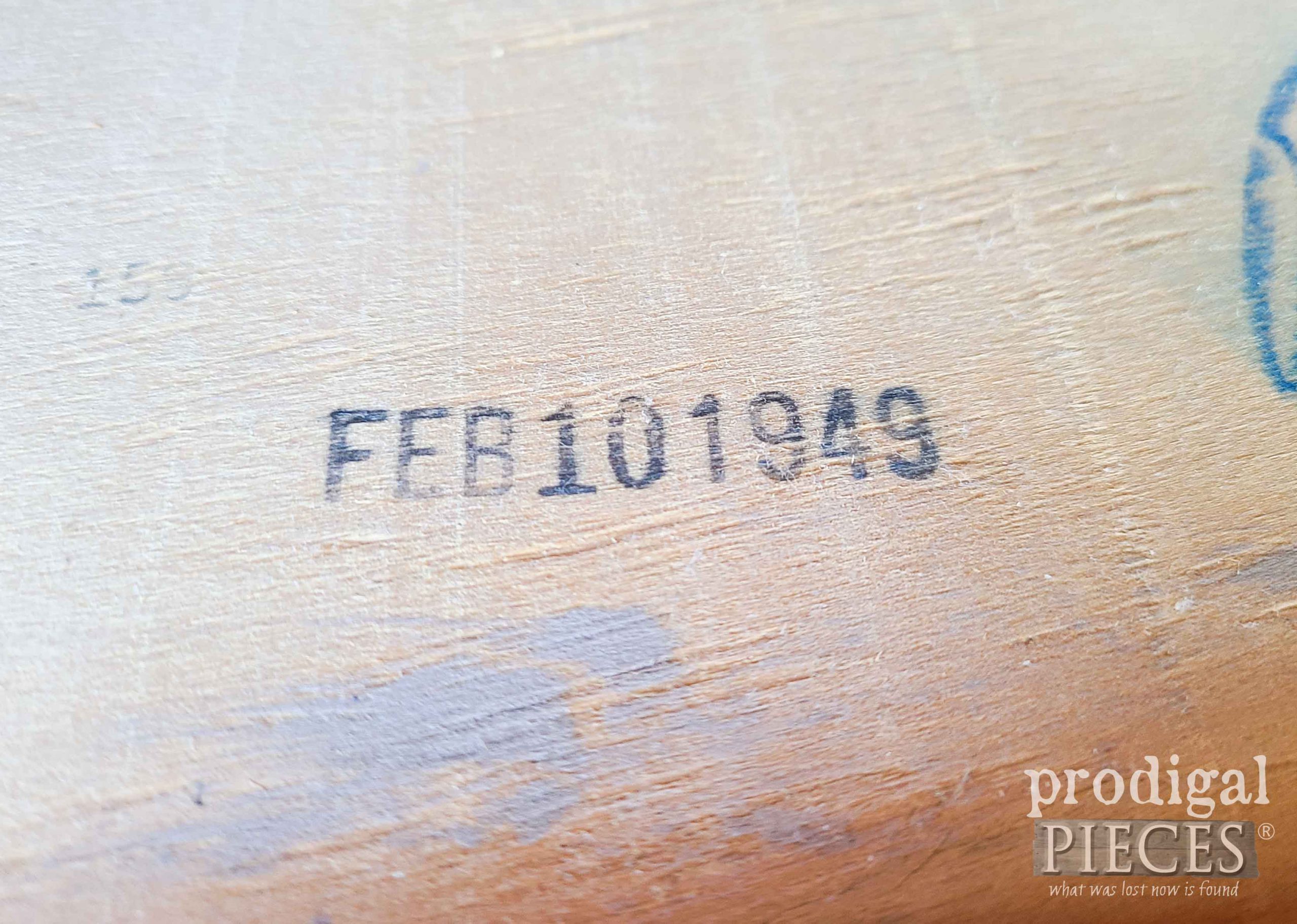 Date Stamp on Vintage Chest of Drawers | prodigalpieces.com #prodigalpieces