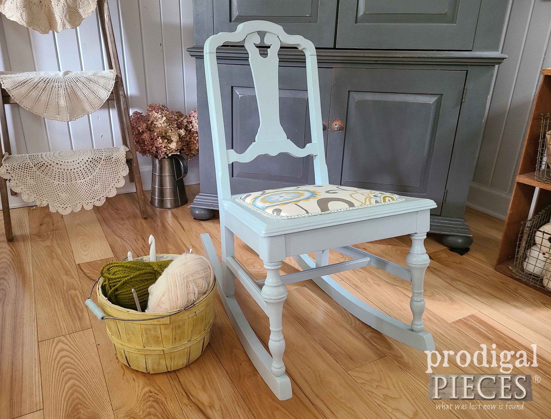 DIY Broken Rocking Chair Repair and Upholstery by Larissa of Prodigal Pieces | prodigalpieces.com #prodigalpieces #diy #antique #sewing