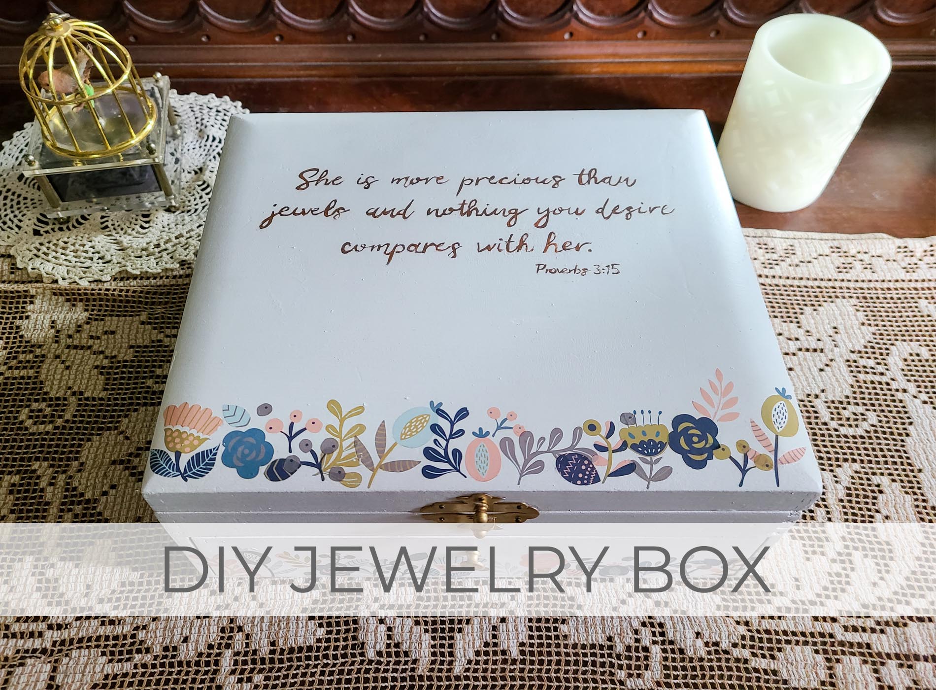 DIY Jewelry Box from Repurposed Silverware Chest by Larissa of Prodigal Pieces | prodigalpieces.com #prodigalpieces