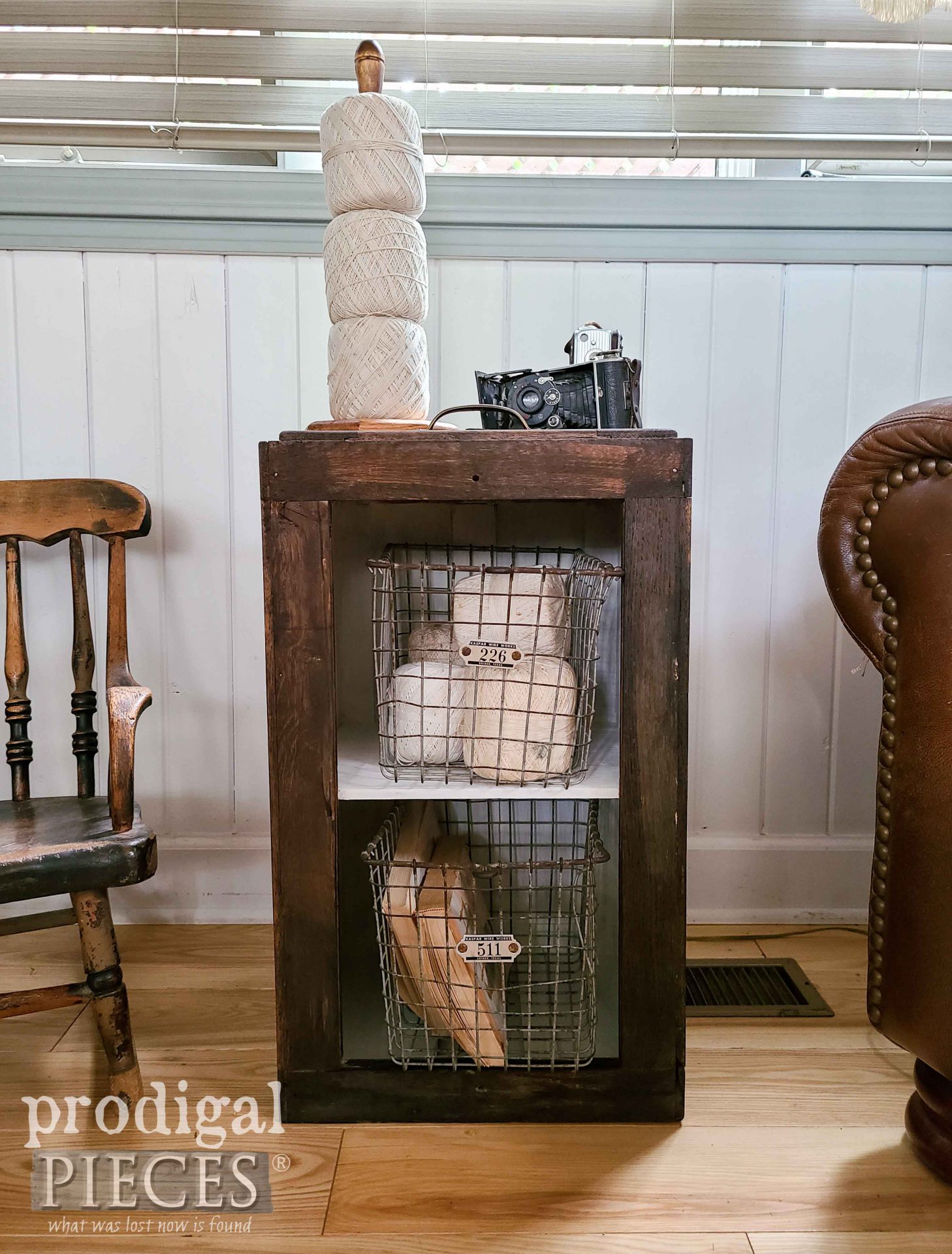Antique Filing Cabinet Stand Reclaimed by Larissa of Prodigal Pieces | prodigalpieces.com #prodigalpieces #farmhouse #rustic #furniture