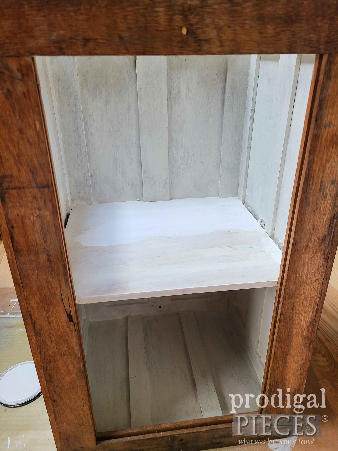 Milk Paint for Painting Inside of Drawer Cabinet | prodigalpieces.com #prodigalpieces