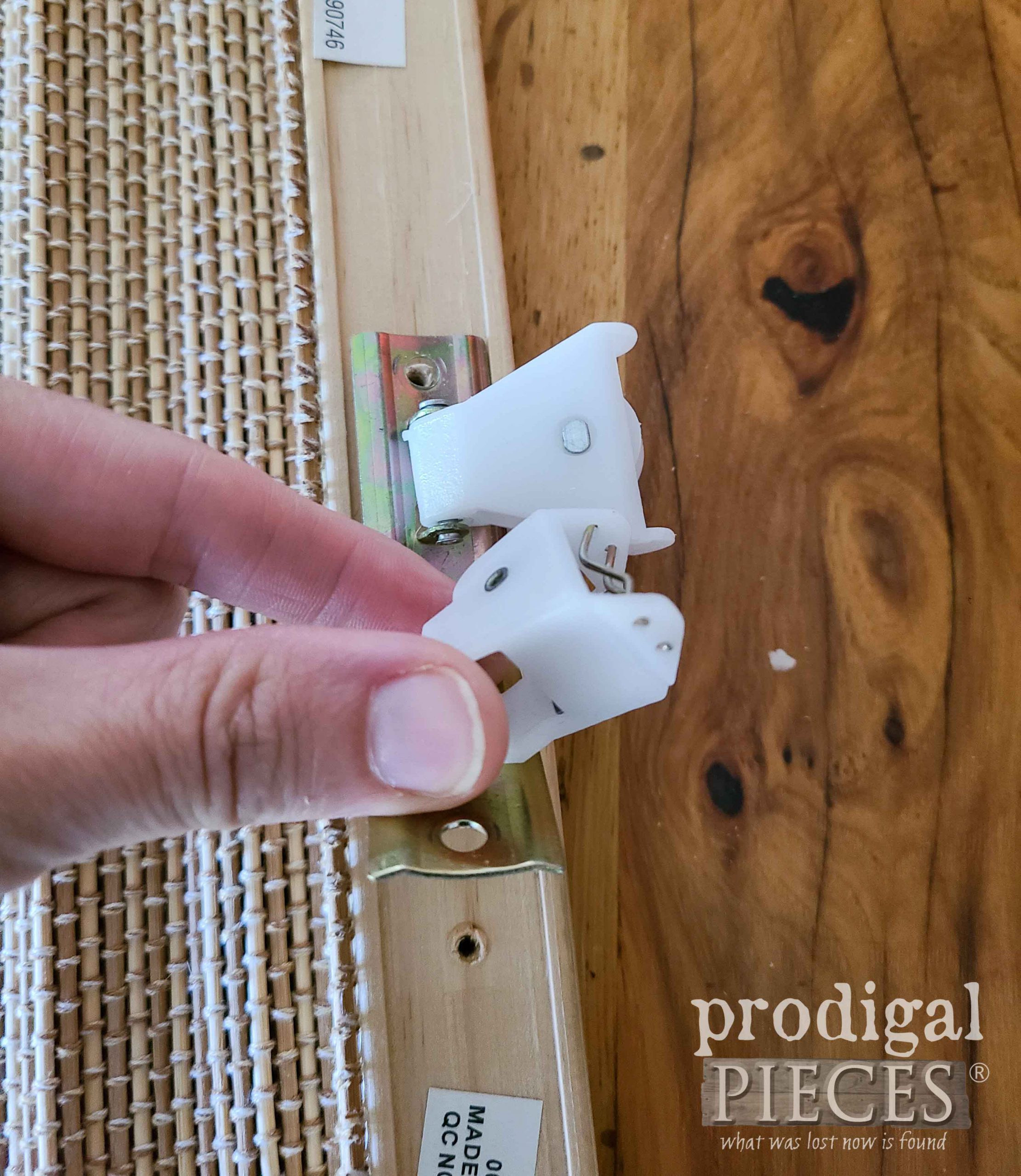 Removing Bamboo Blind Hardware | prodigalpieces.com #prodigalpieces
