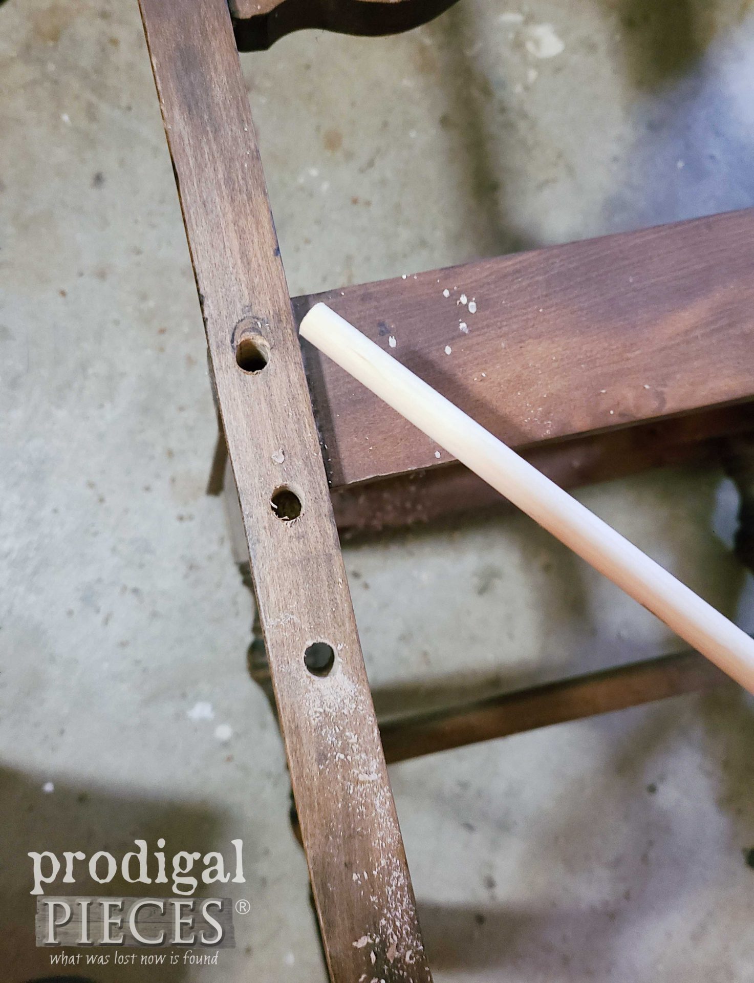 Repairing Broken Rocking Chair Backrest | prodigalpieces.com #prodigalpieces