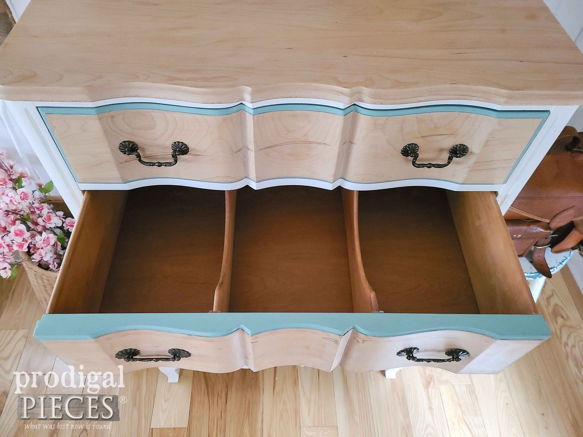 Shirt Drawer Dividers in Vintage Chest of Drawers | prodigalpieces.com #prodigalpieces
