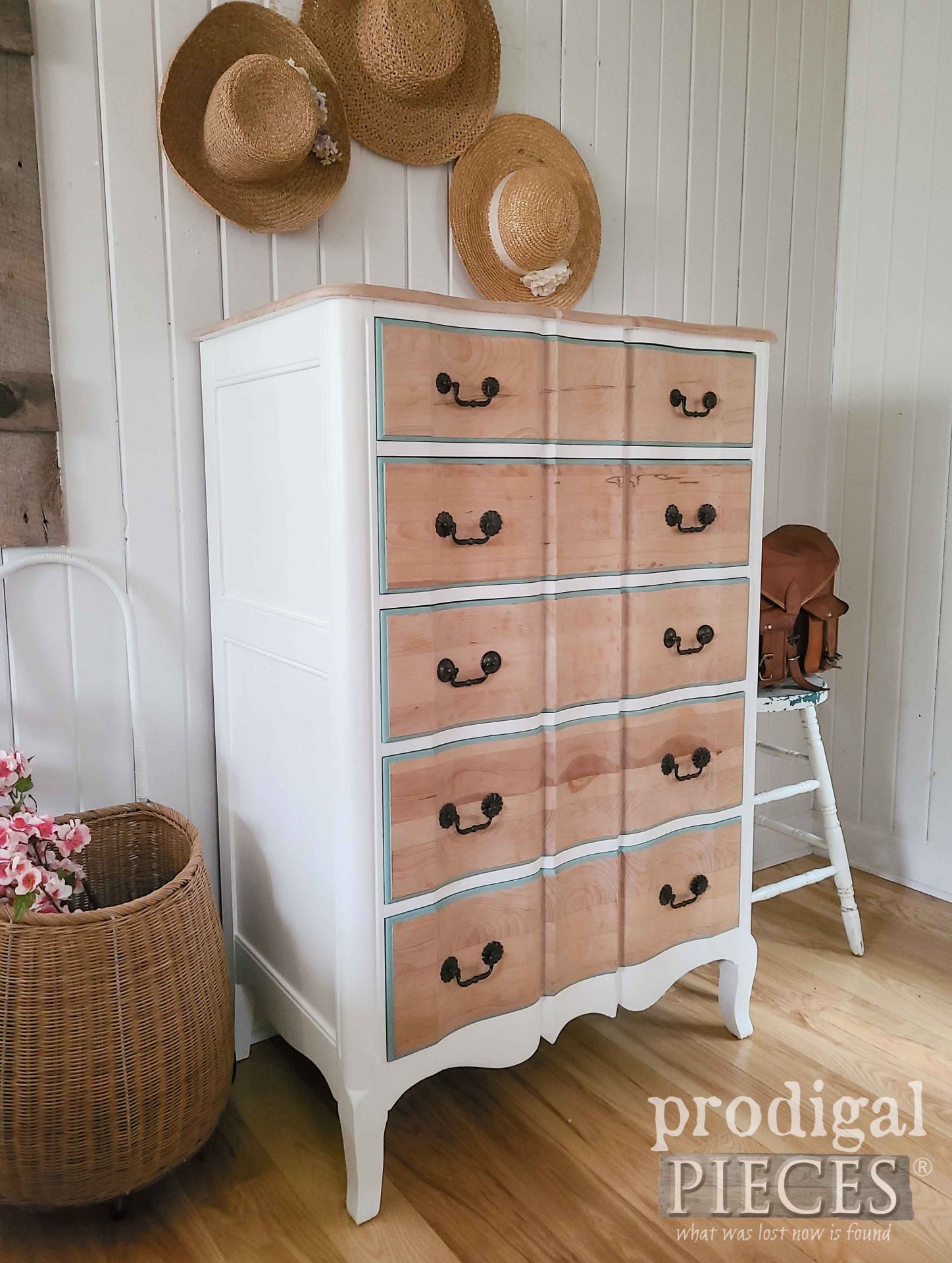 Side View of Vintage Chest of Drawers Makeover by Larissa of Prodigal Pieces | prodigalpieces.com #prodigalpieces #vintage #furniture