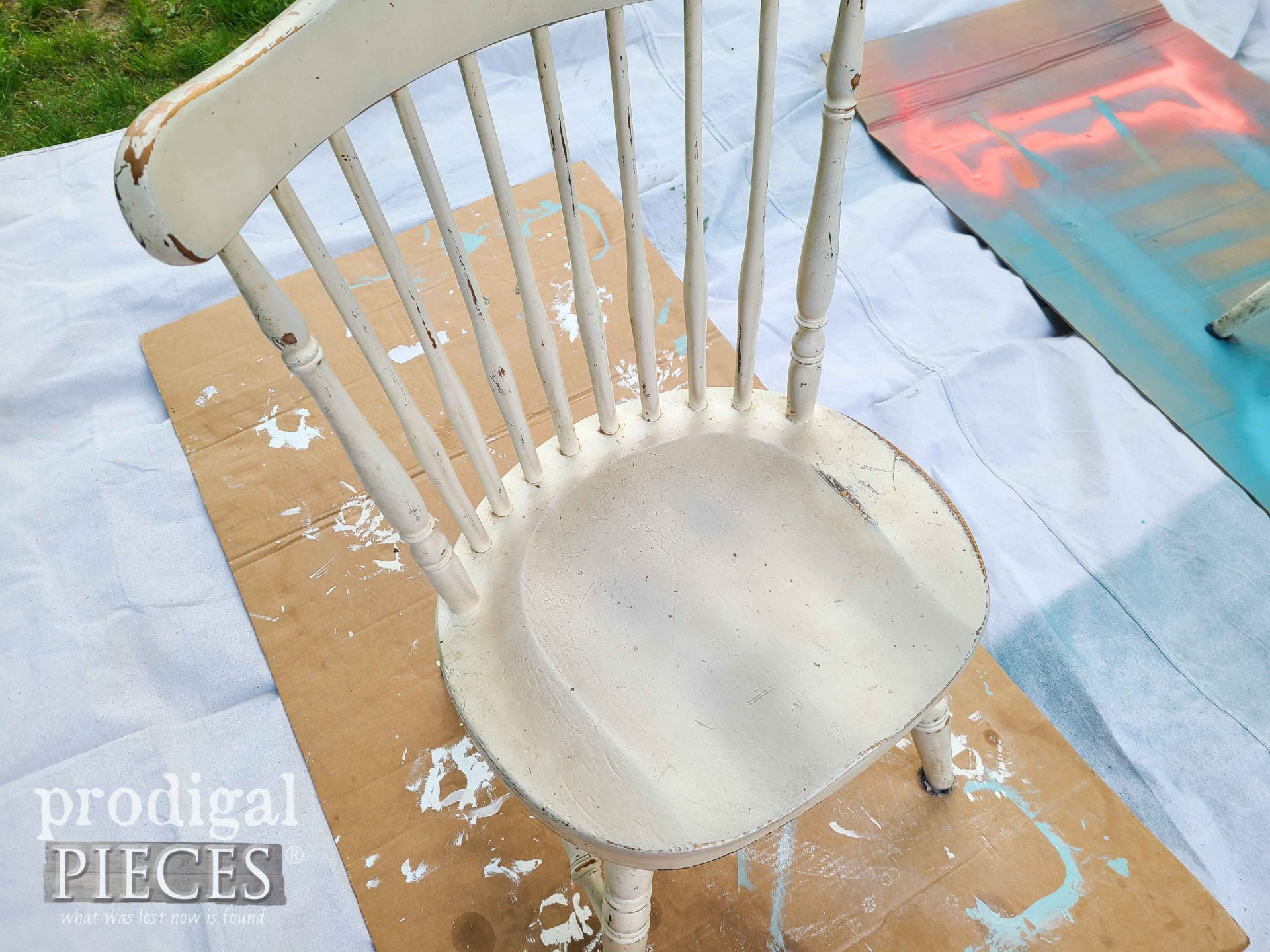 Worn White Dining Chair | prodigalpieces.com #prodigalpieces