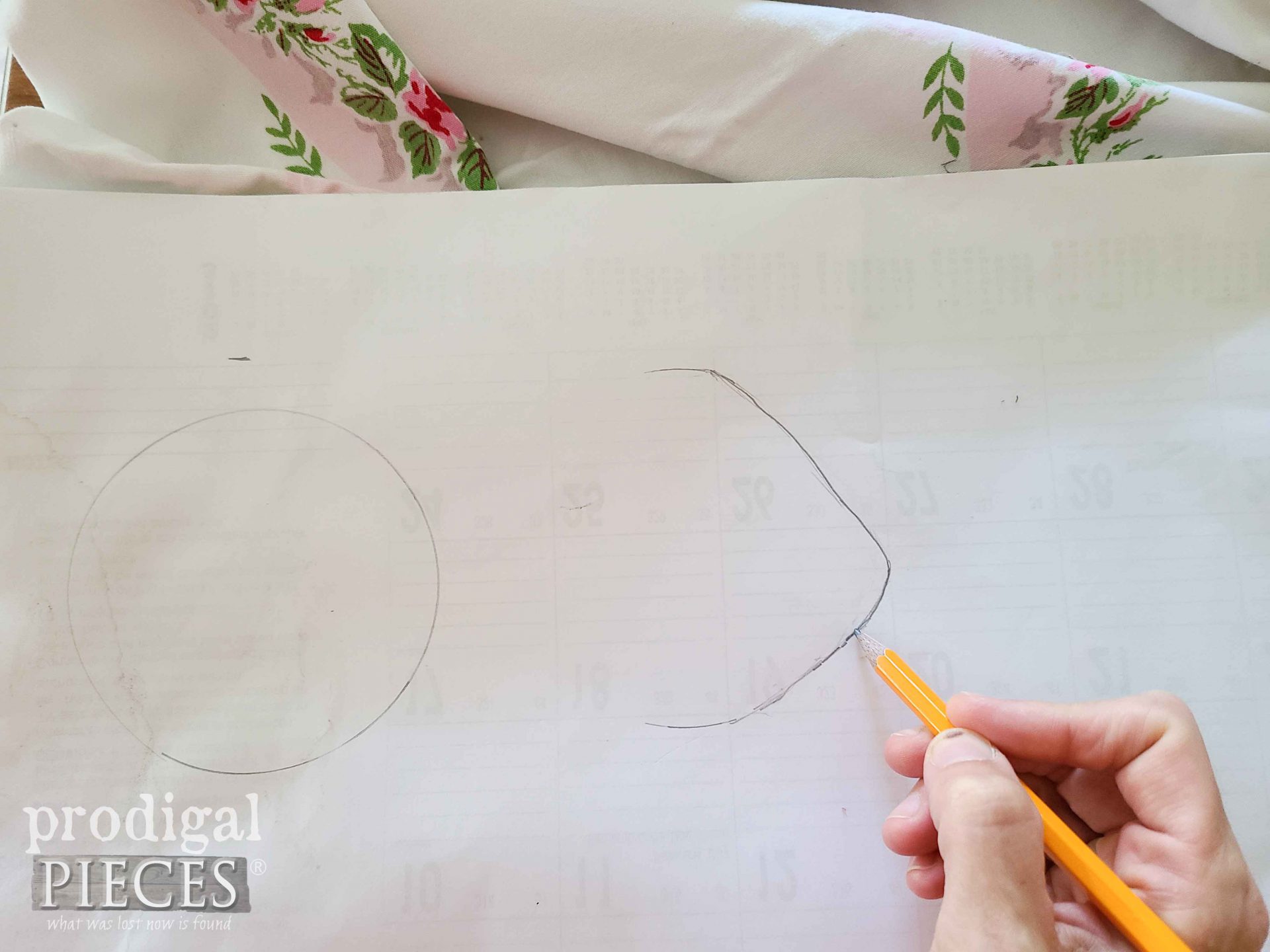 Drafting Vintage Tablecloth Doll Pattern | prodigalpieces.com #prodigalpieces