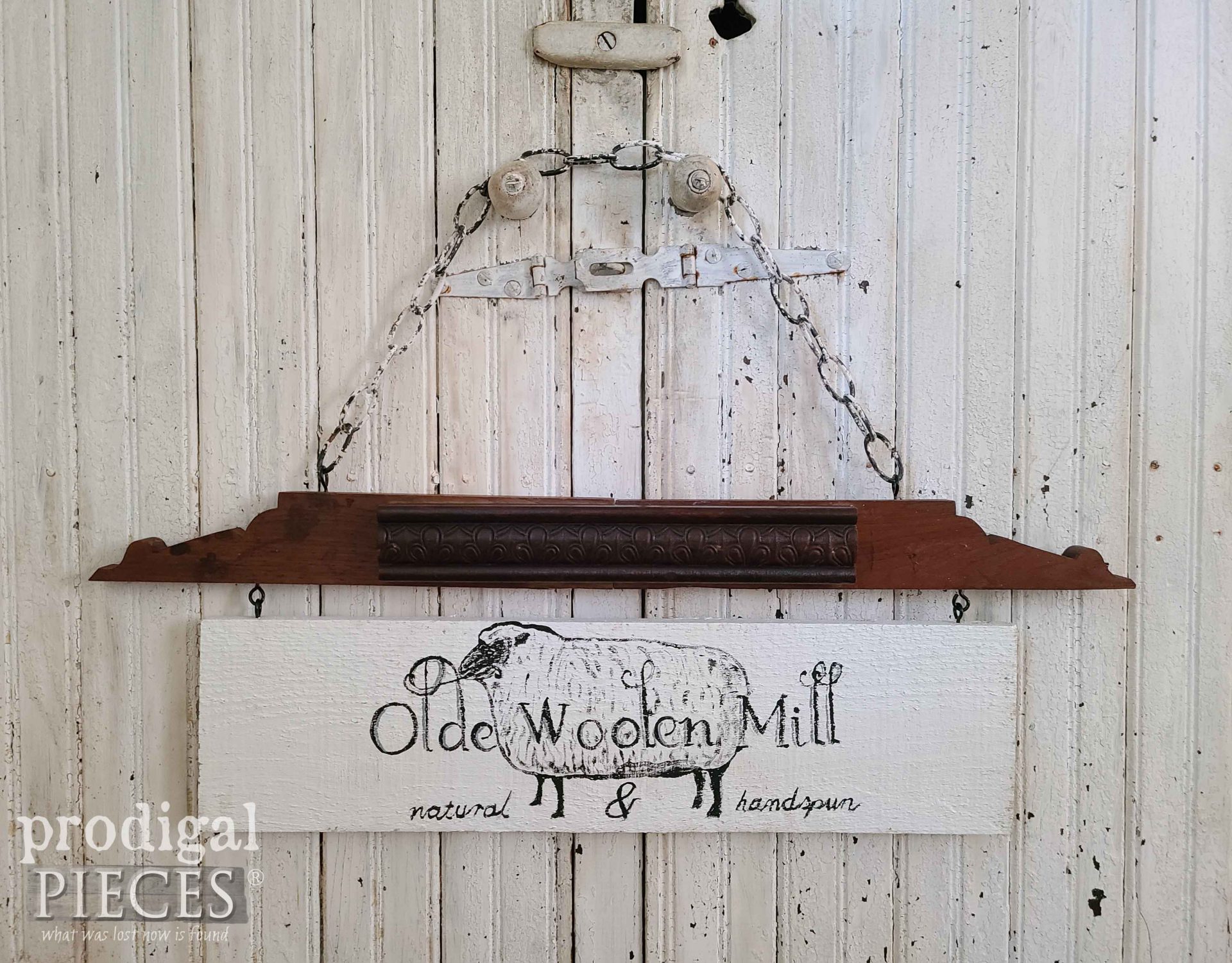 Handmade Reclaimed Wood Sign on Upcycled Fence Panel by Larissa of Prodigal Pieces | prodigalpieces.com #prodigalpieces #farmhouse