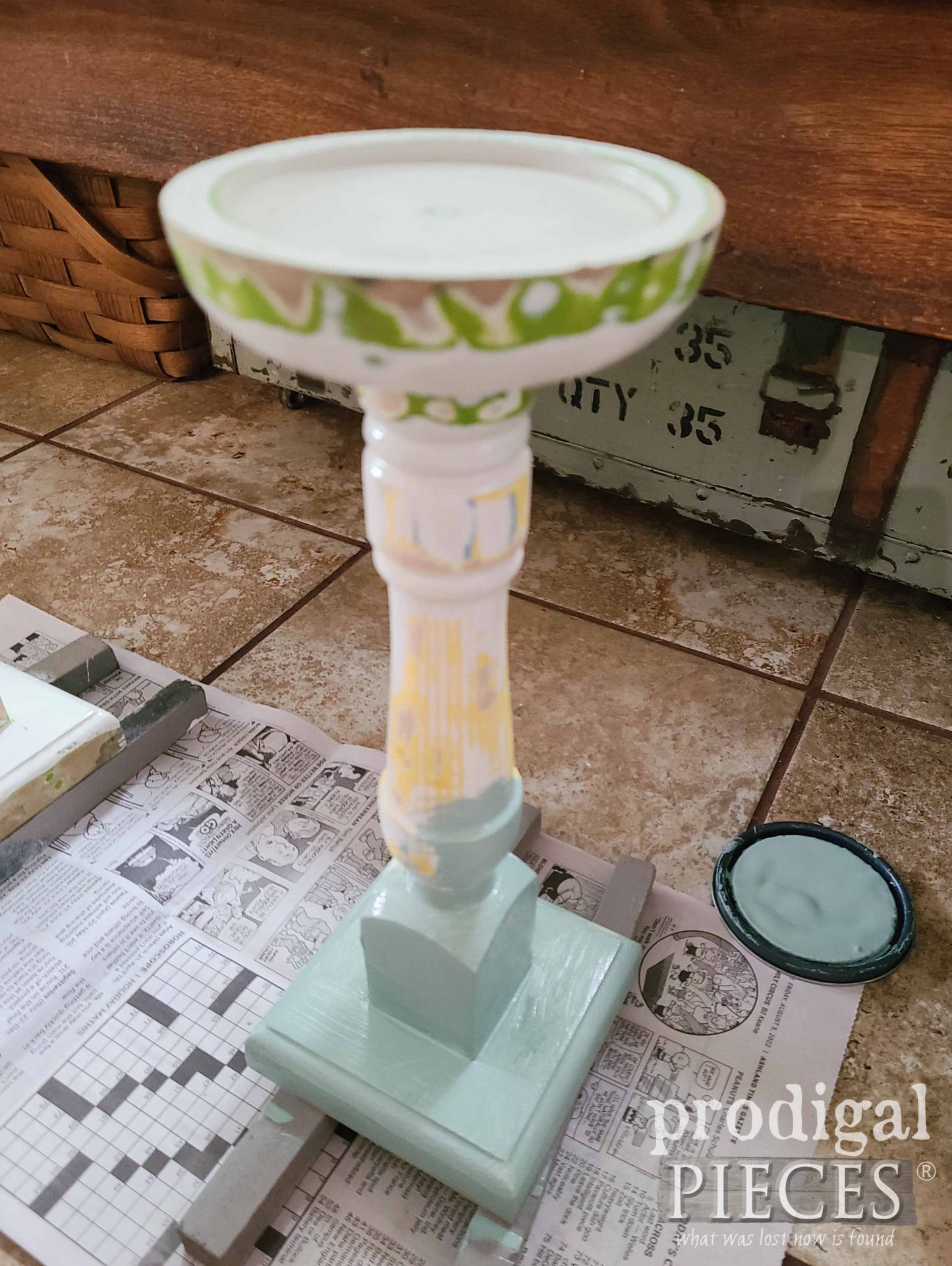 Painting Upcycle Candlesticks Project | prodigalpieces.com #prodigalpieces