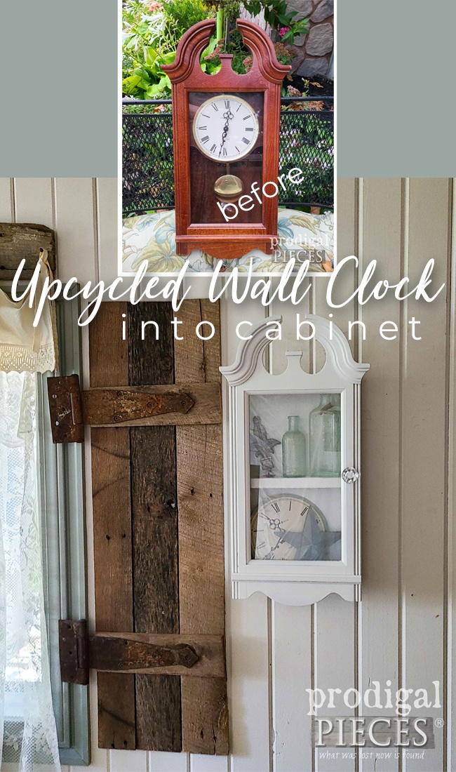 Broken clock? Make a reclaimed wall clock and make a cabinet with updated style by Larissa of Prodigal Pieces | prodigalpieces.com #prodigalpieces #reclaimed #diy #homedecor