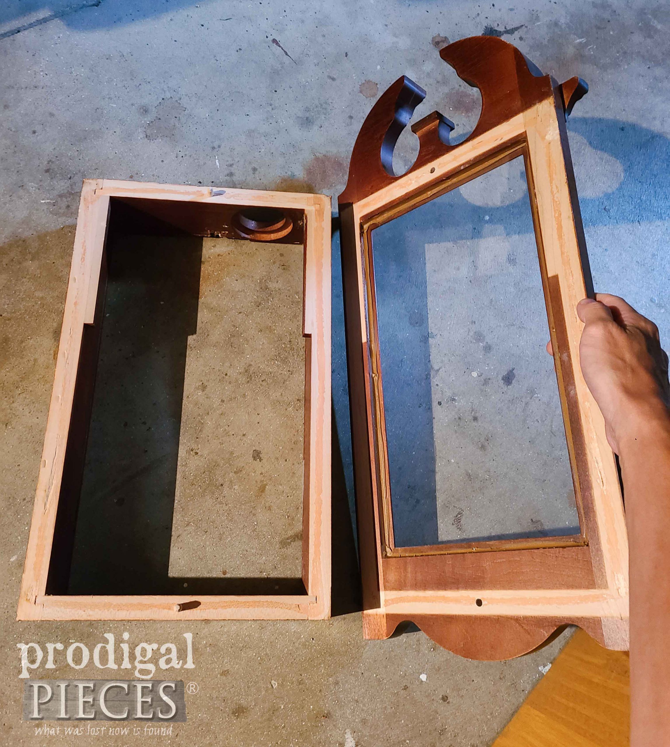 Removing Reclaimed Wall Clock Cabinet Face | prodigalpieces.com #prodigalpieces