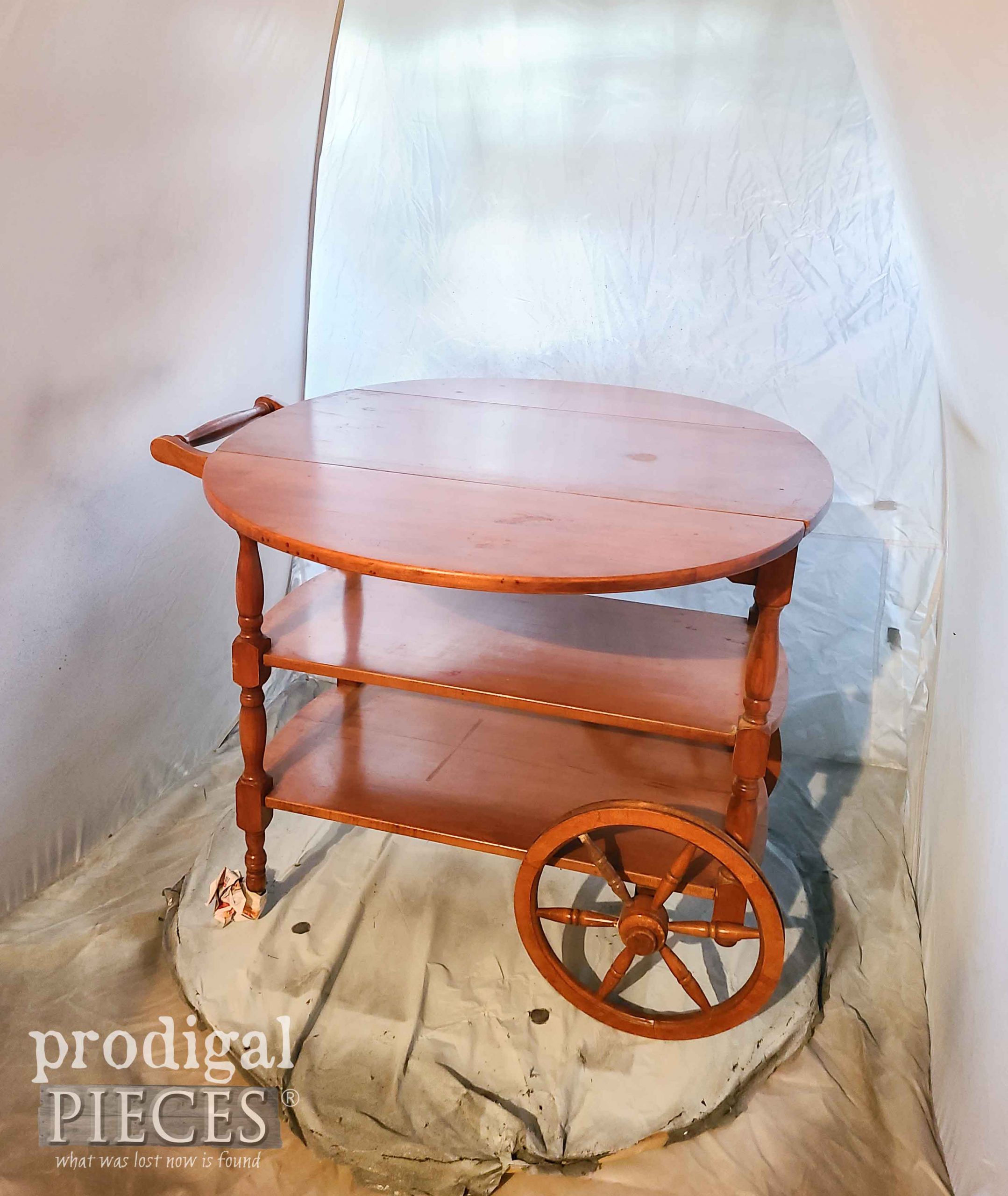 Tea Cart Prepped for Paint | prodigalpieces.com #prodigalpieces