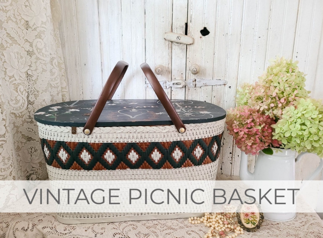 Vintage Picnic Basket Makeover by Larissa of Prodigal Pieces | prodigalpieces.com #prodigalpieces